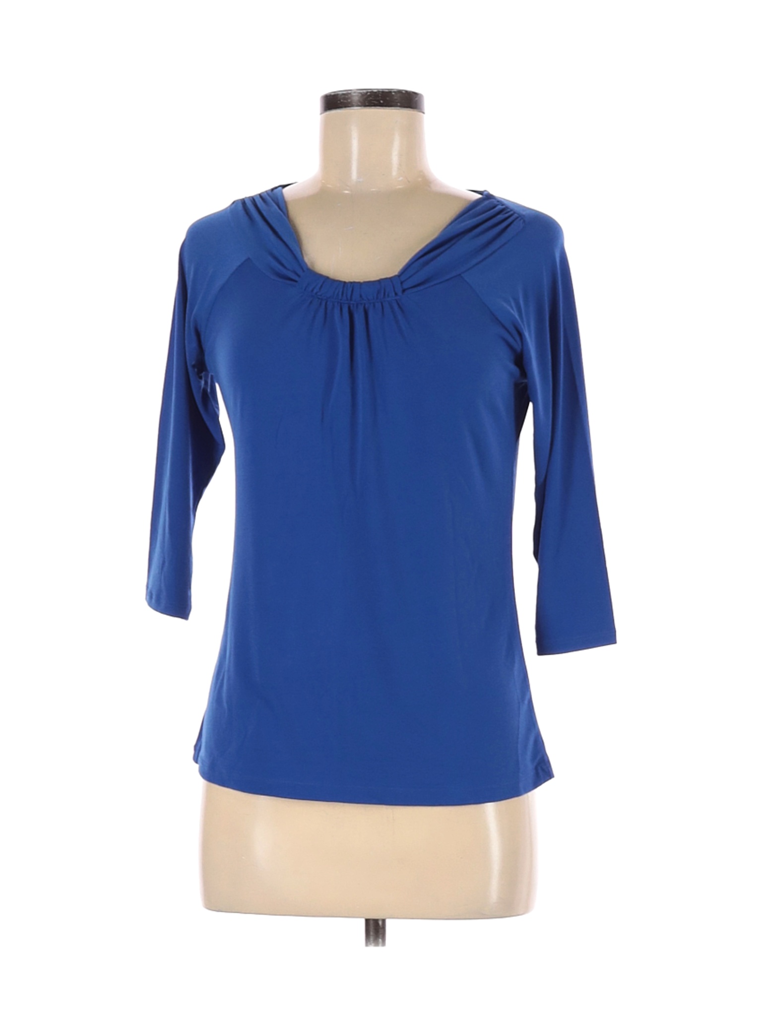 Ann Taylor Women Blue 3/4 Sleeve Top M | eBay