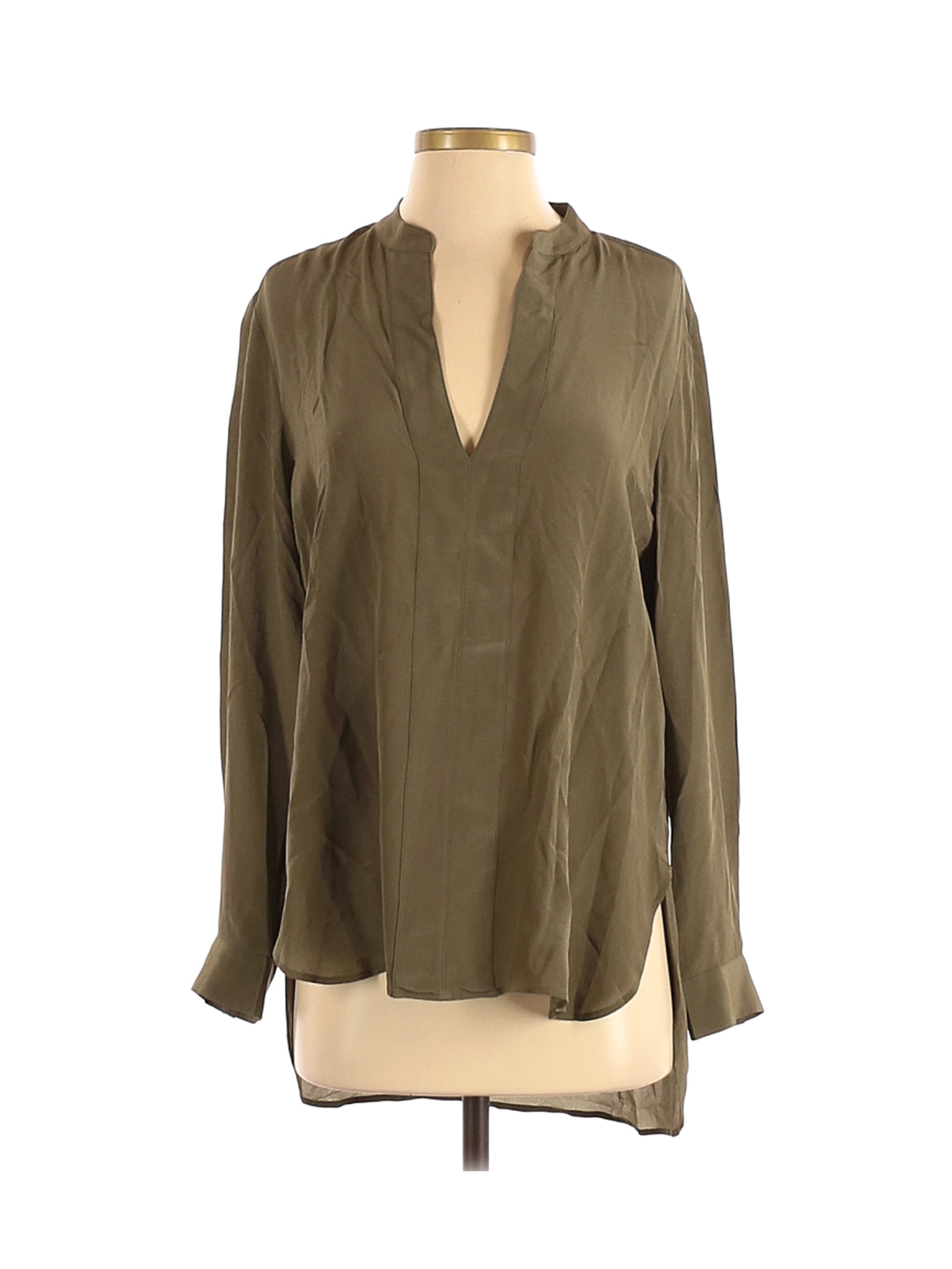Banana Republic Women Green Long Sleeve Silk Top S | eBay