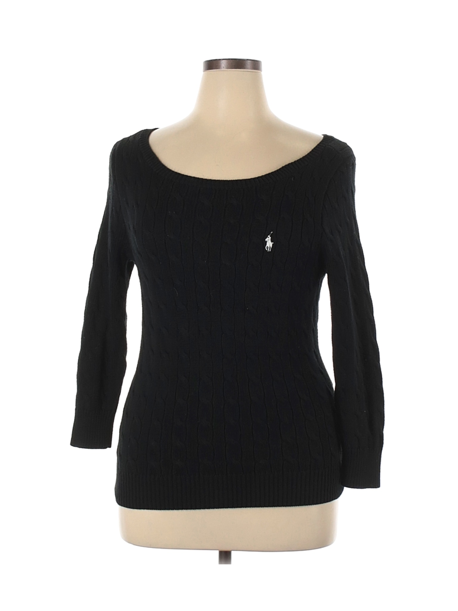Ralph Lauren Sport Women Black Pullover Sweater XL | eBay