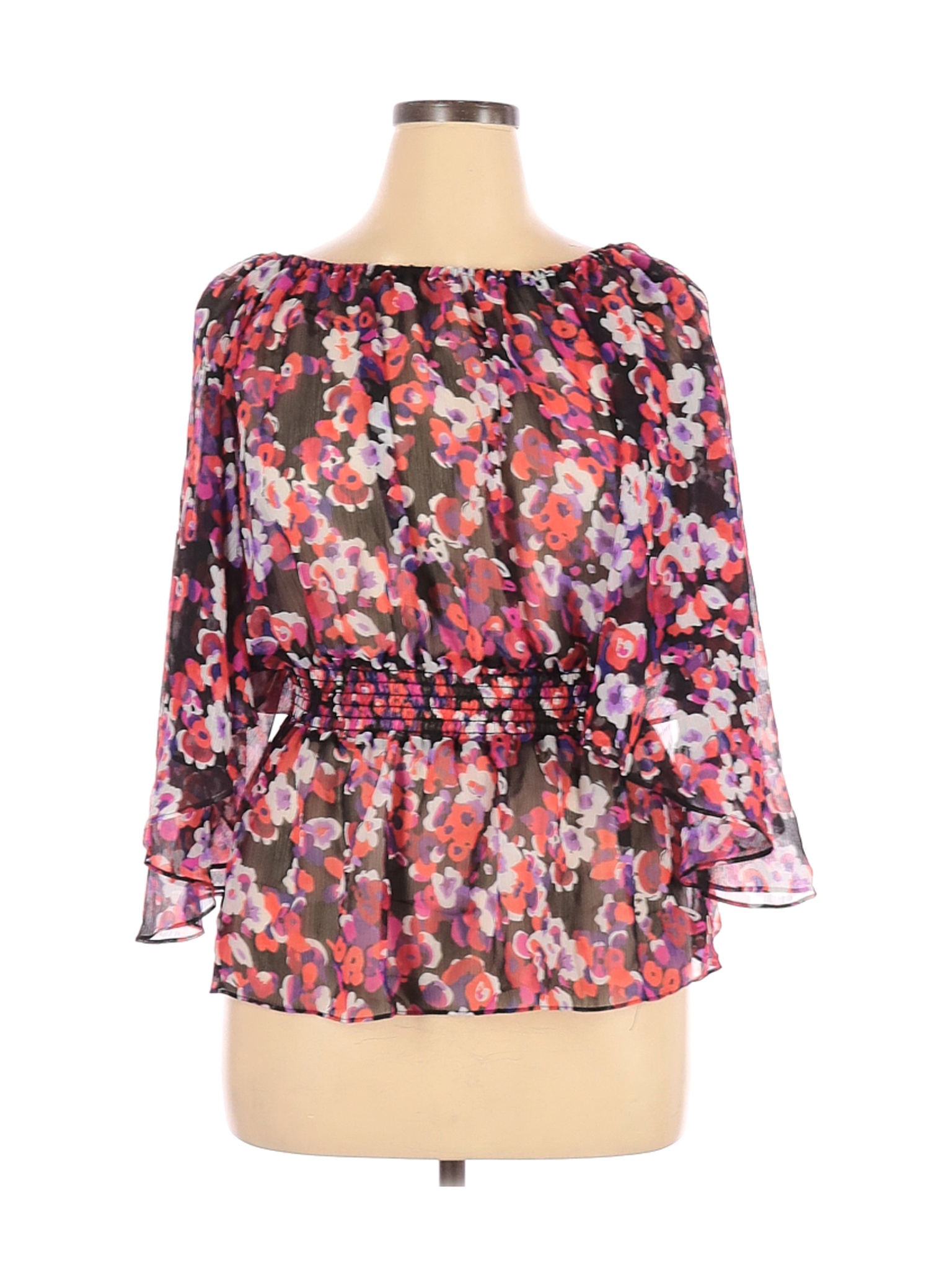 Annalee + Hope Women Black Short Sleeve Blouse XL | eBay