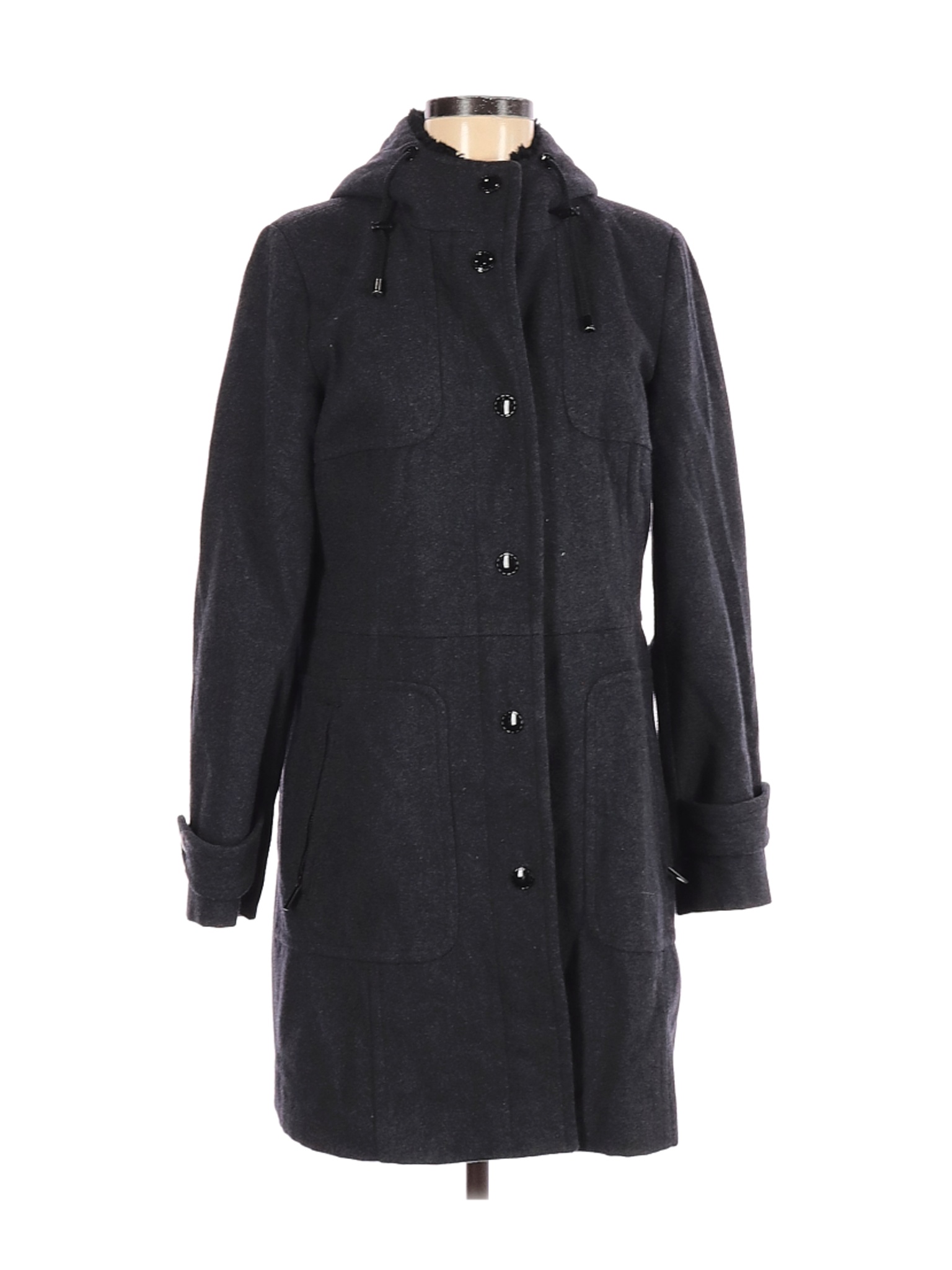 London Fog Women Black Wool Coat M | eBay