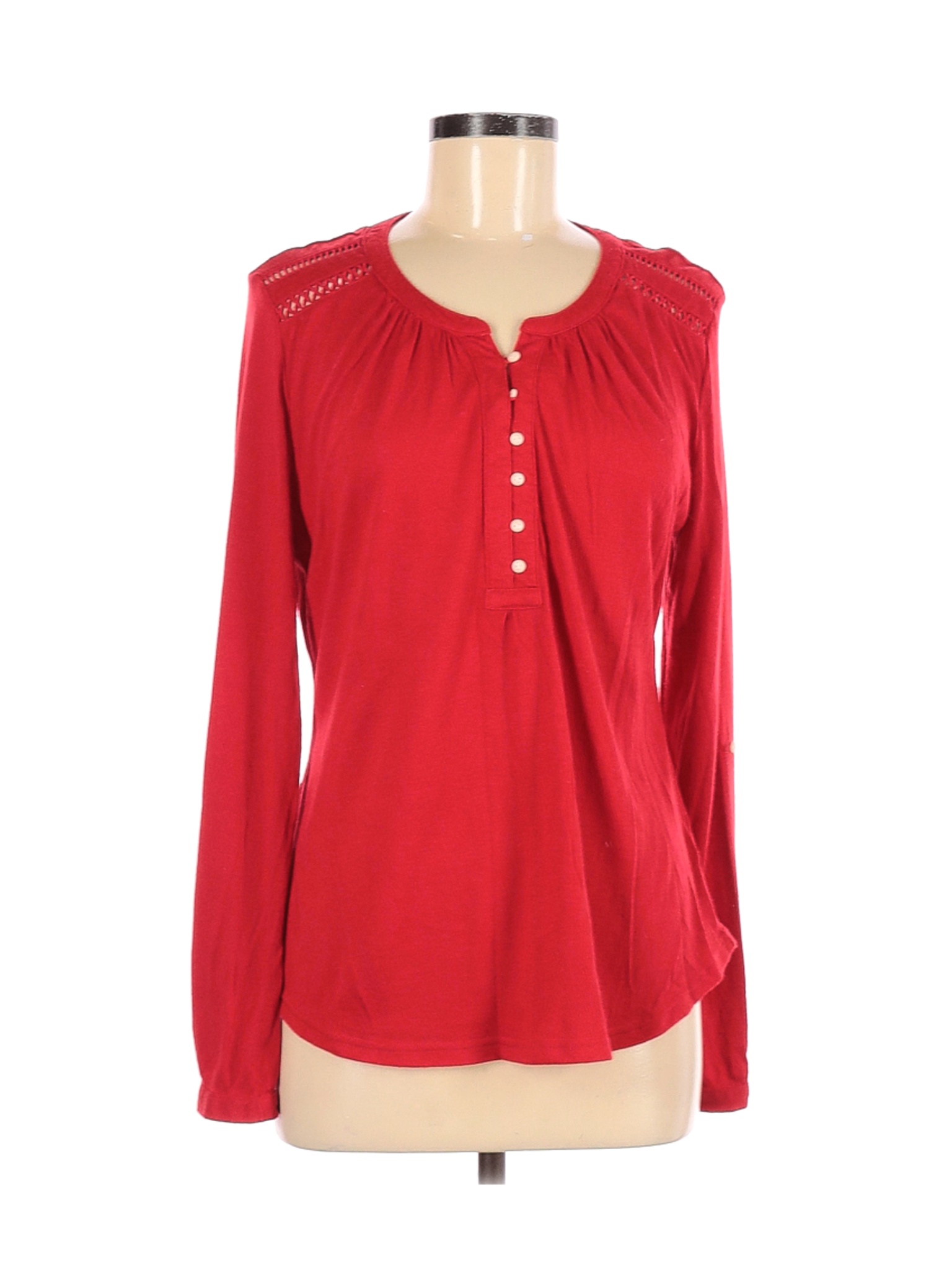Market and Spruce Women Red Long Sleeve Top M | eBay