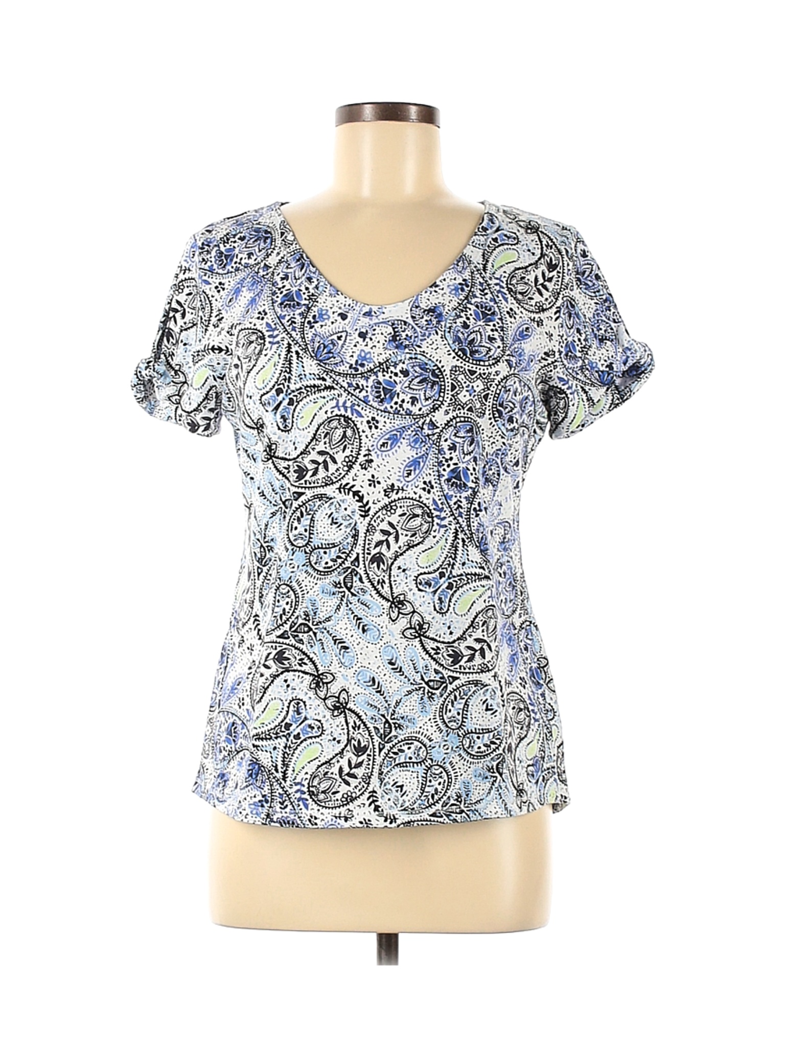 T by Talbots Women Blue Short Sleeve T-Shirt M | eBay