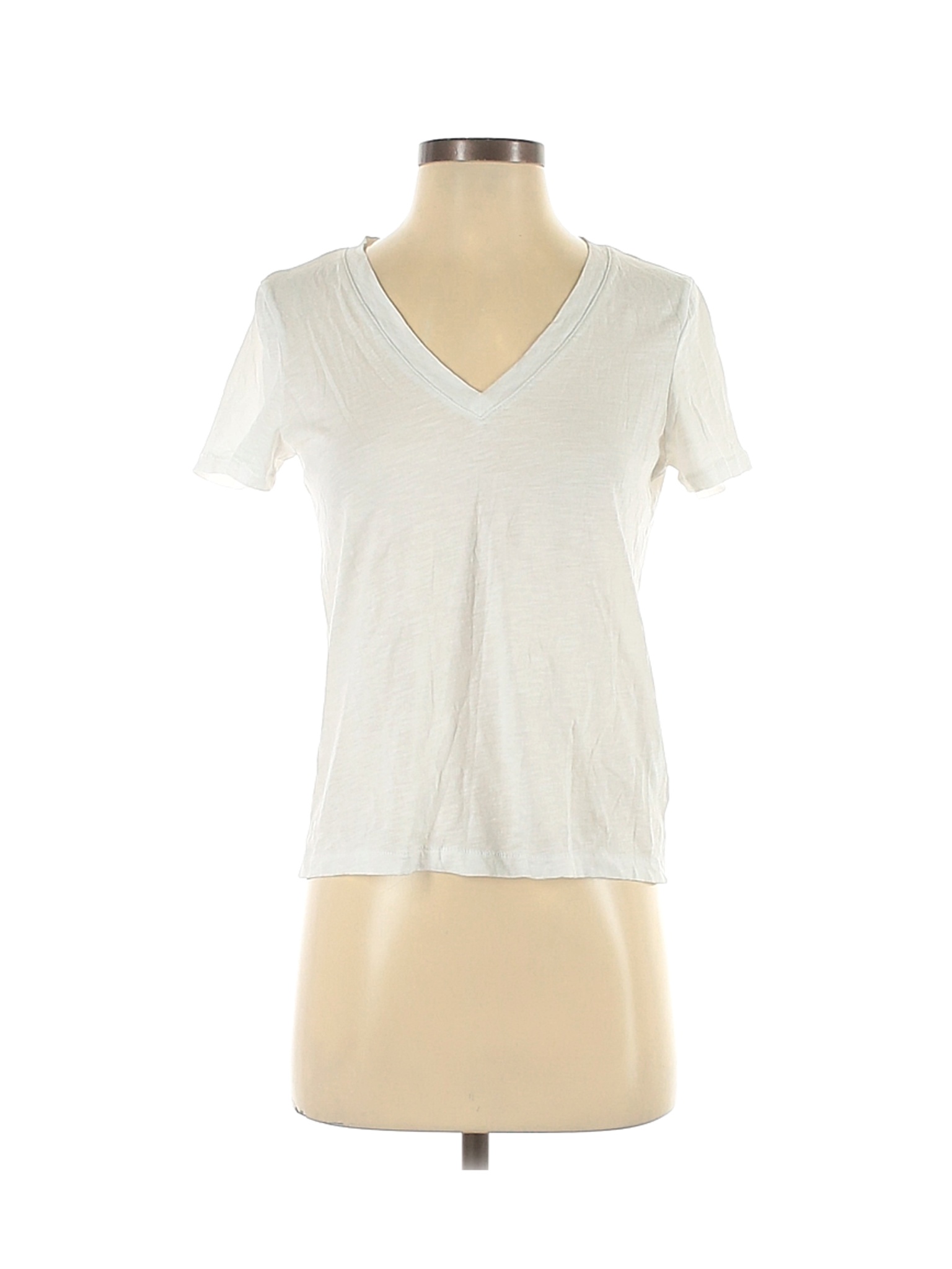 Madewell Women White Short Sleeve T-Shirt XXS | eBay