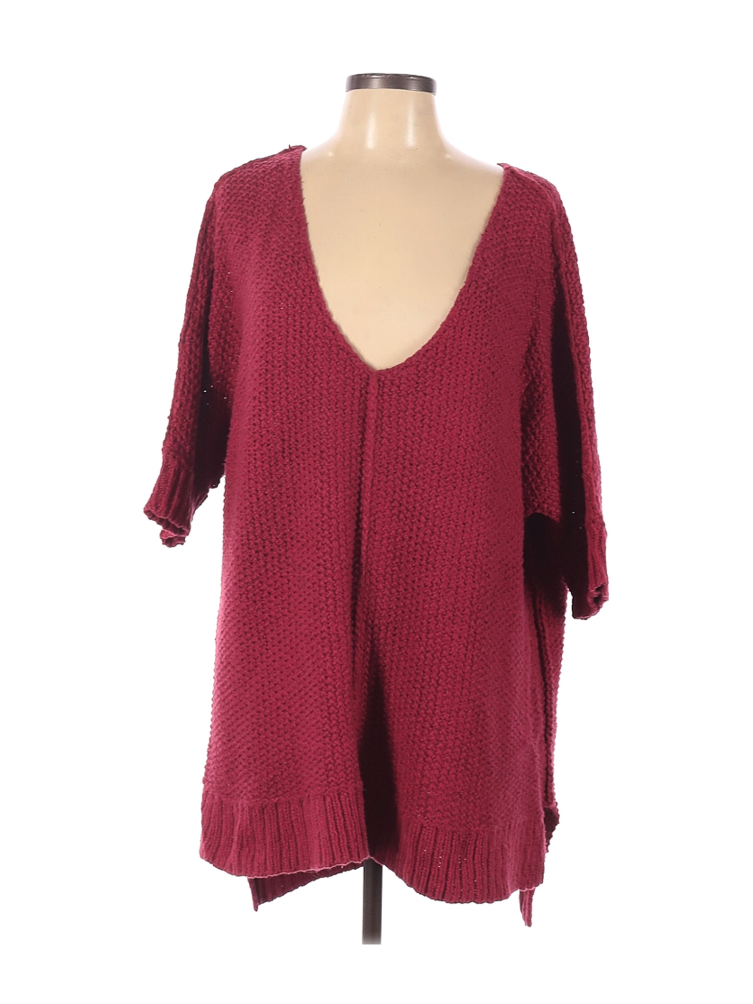 Free People Women Red Pullover Sweater M | eBay