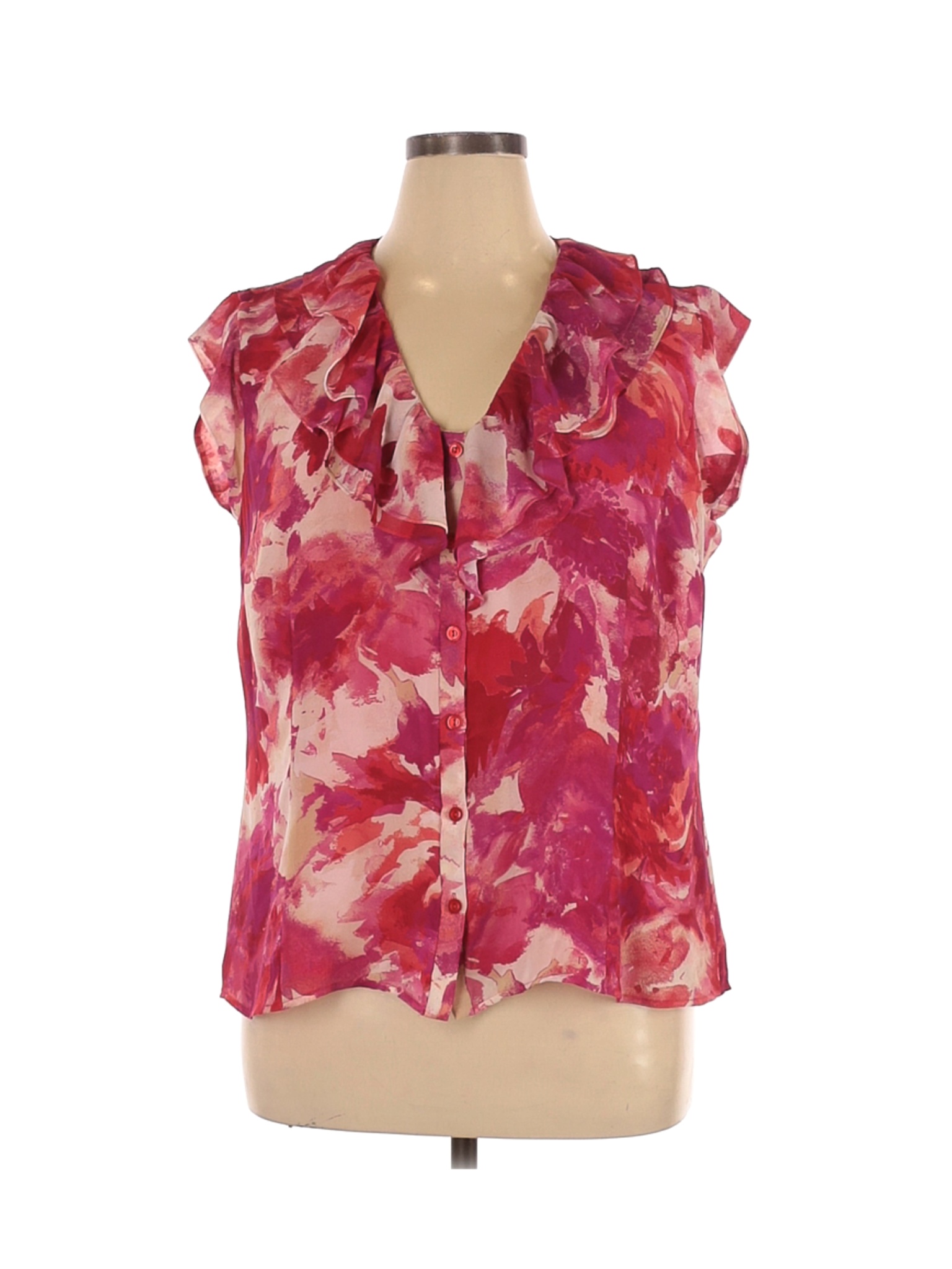 Jones New York Women Pink Short Sleeve Blouse 16 | eBay