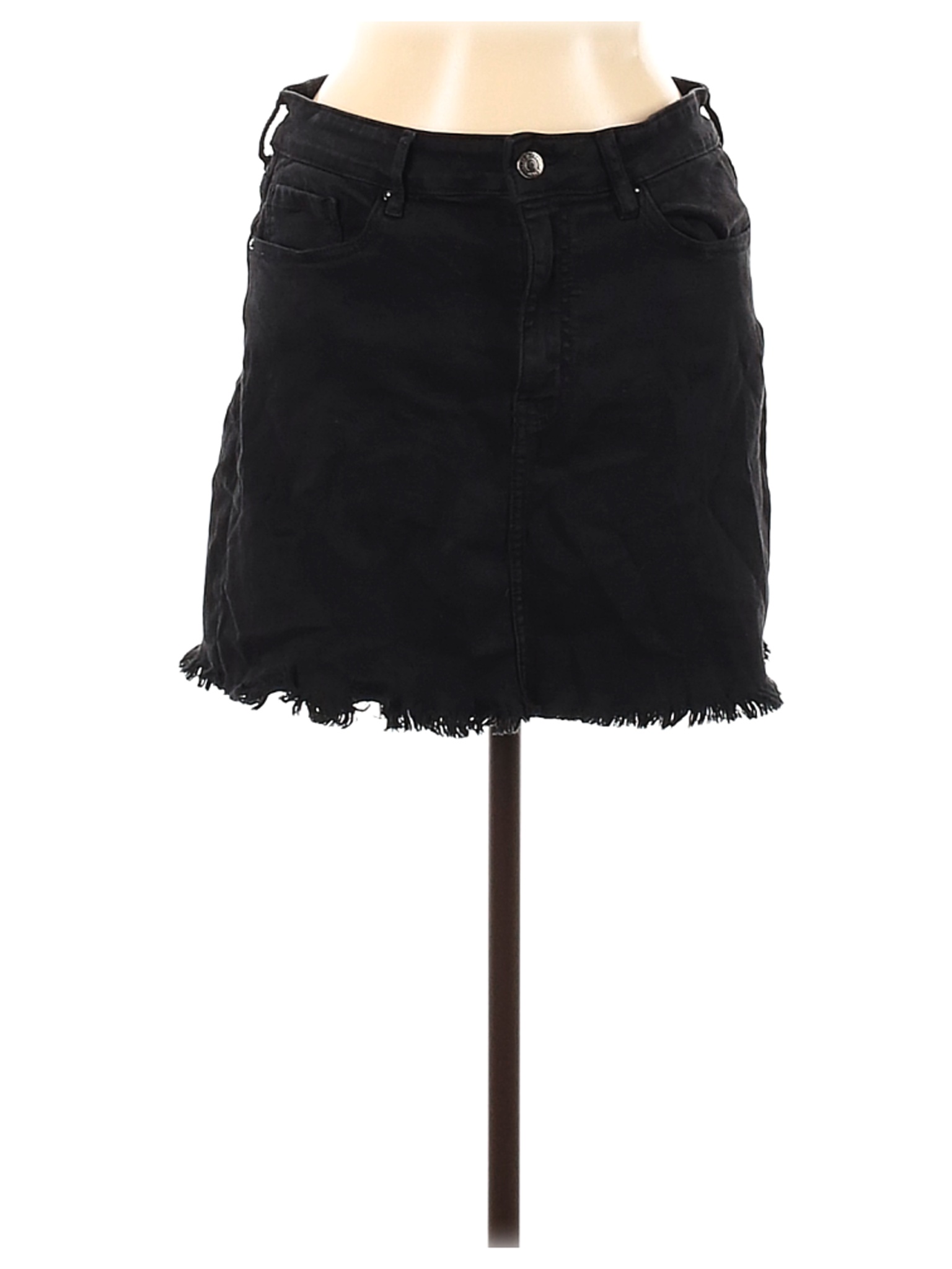 Forever 21 Women Black Denim Skirt 28W | eBay