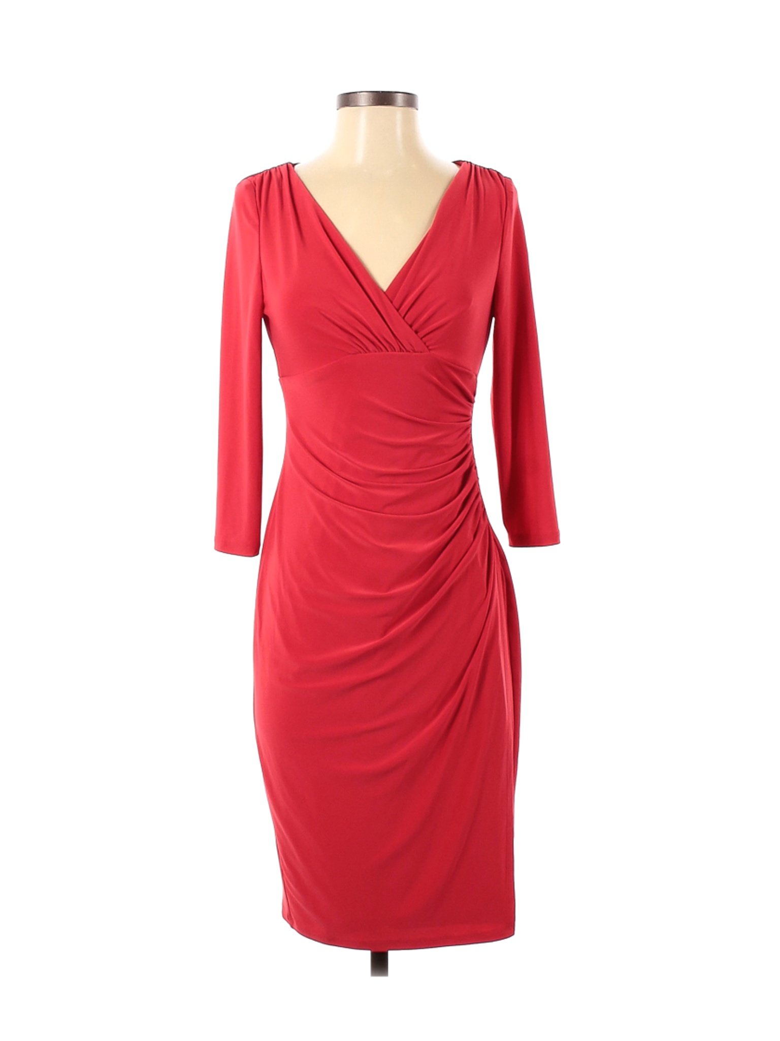 Lauren by Ralph Lauren Women Red Casual Dress 4 Petites | eBay