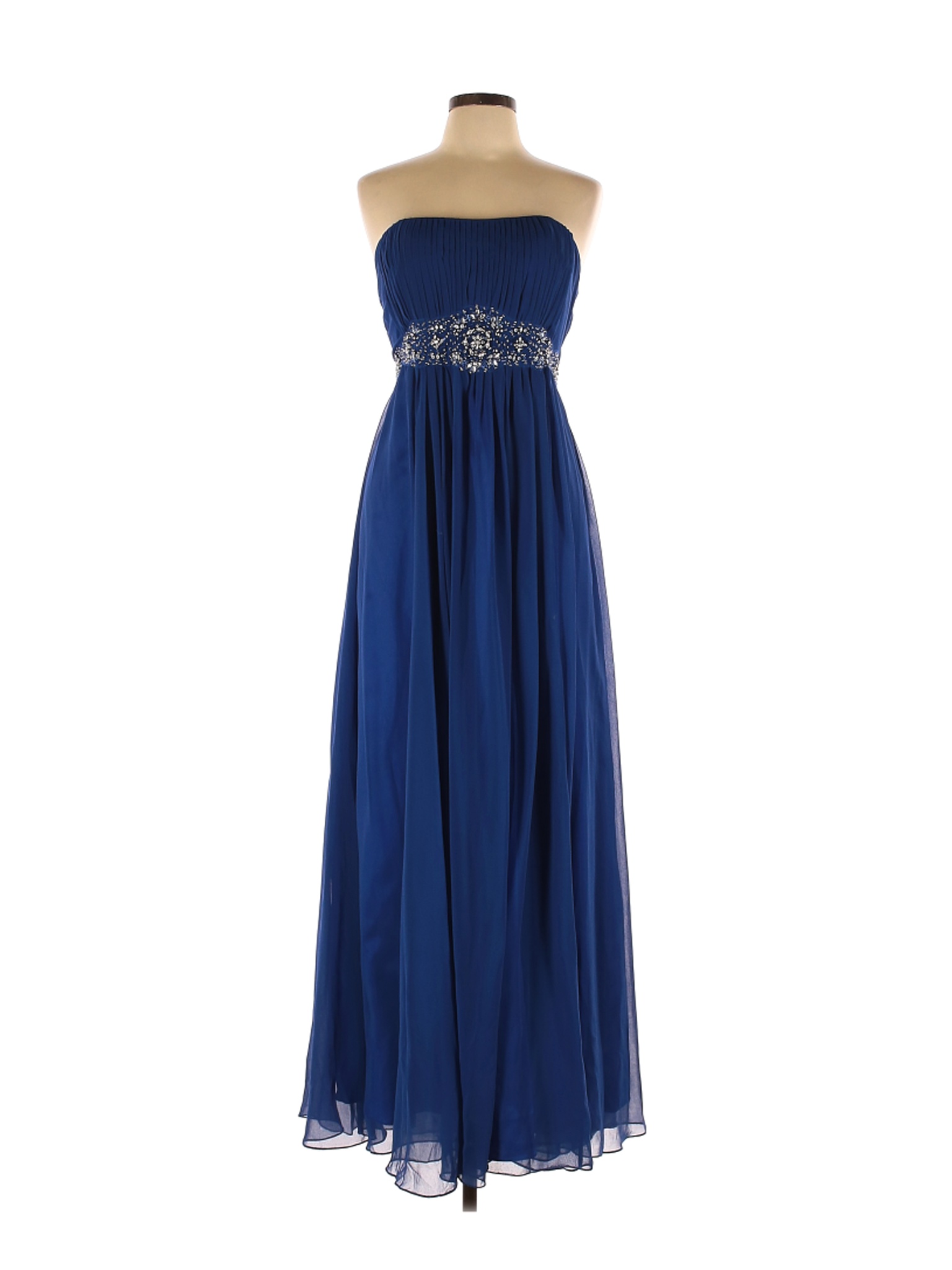 May Queen Couture 100% Polyester Solid Blue Cocktail Dress Size 10 - 73 ...