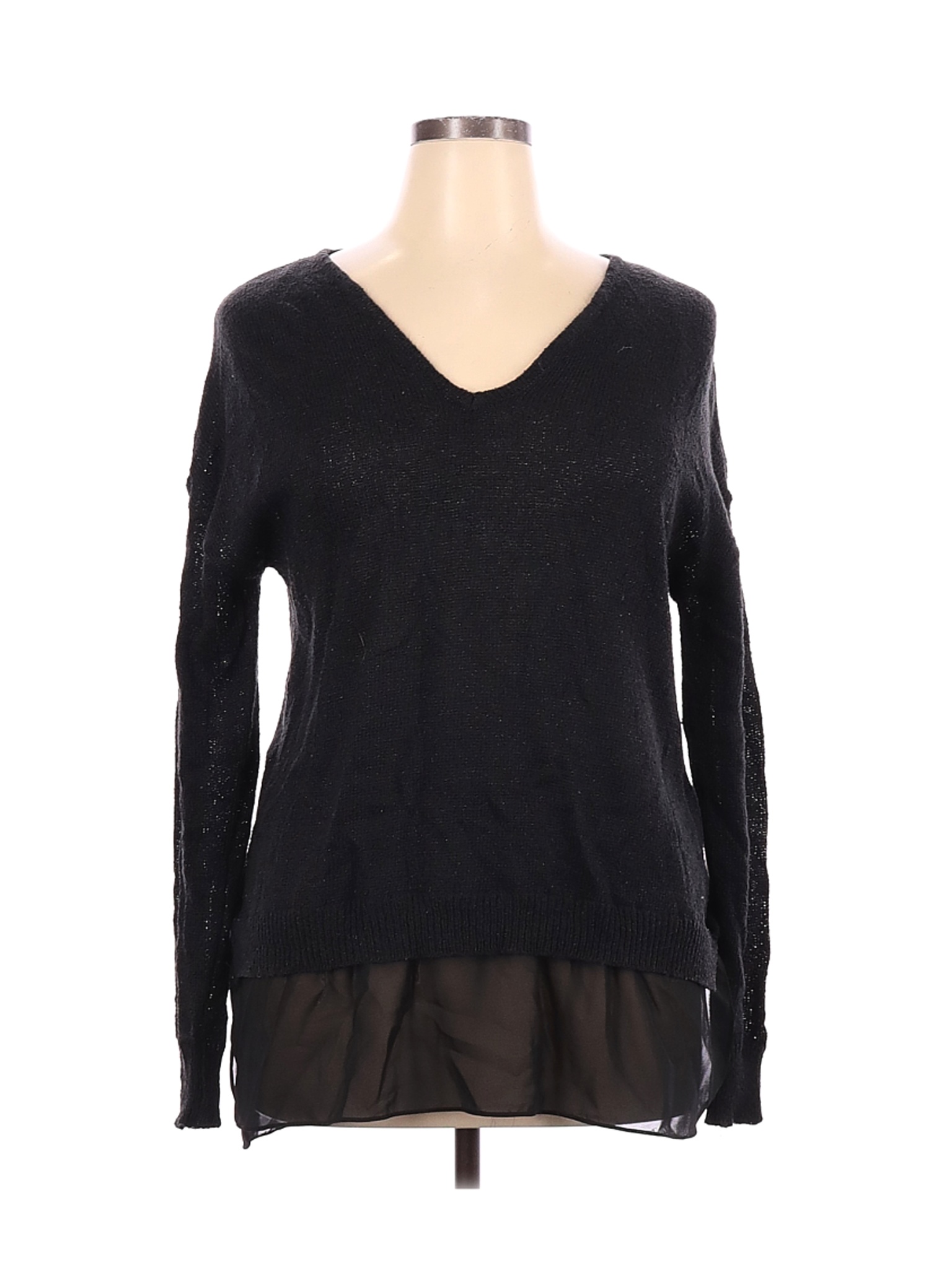 Nine West Women Black Pullover Sweater XL | eBay