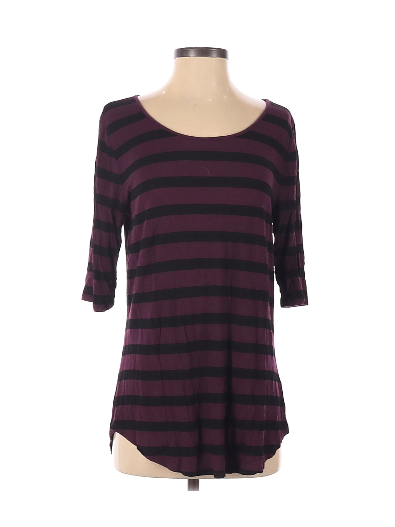 Apt. 9 Women Purple 3/4 Sleeve T-Shirt L | eBay