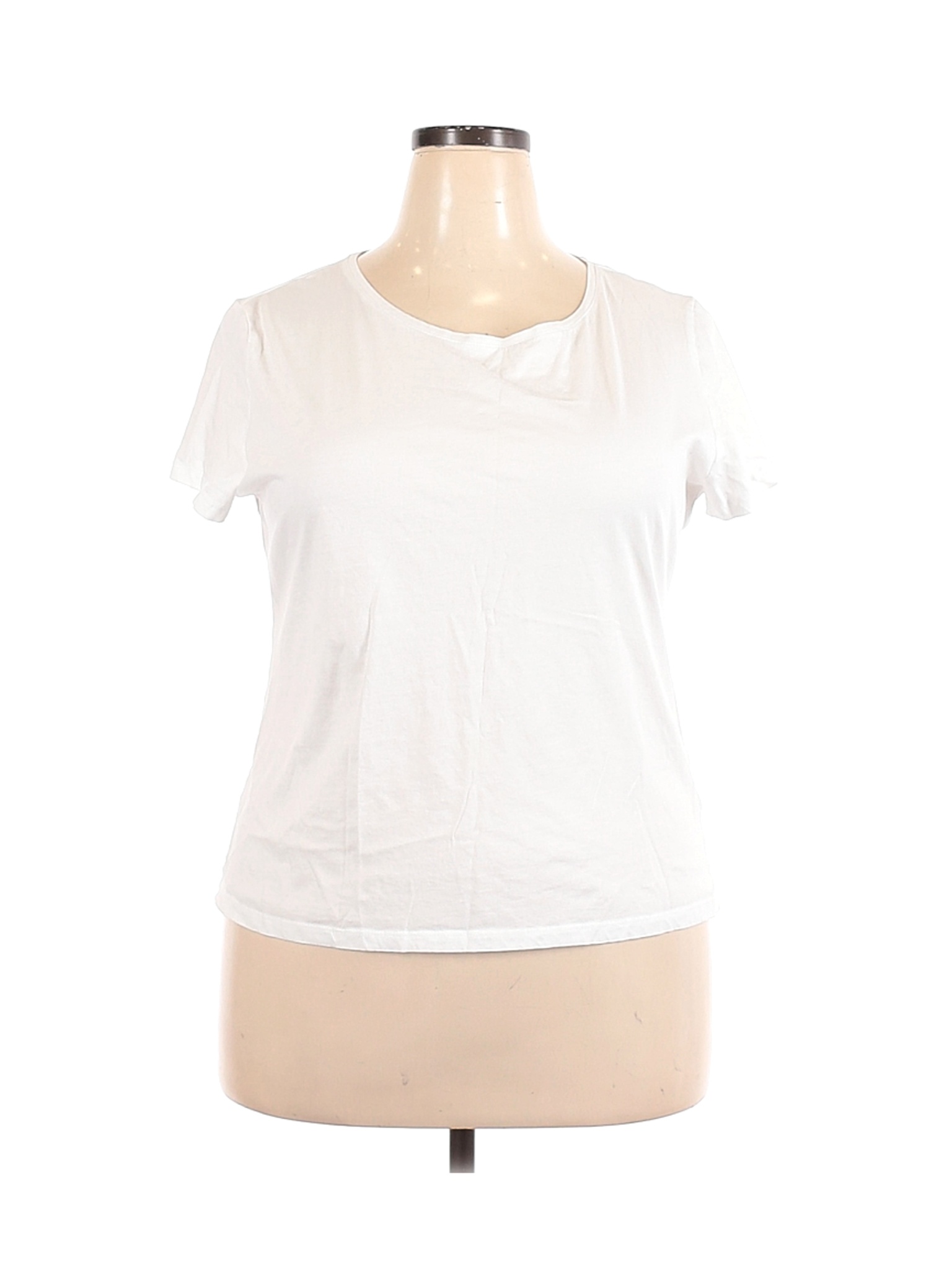 H&M Women White Short Sleeve T-Shirt XXL | eBay