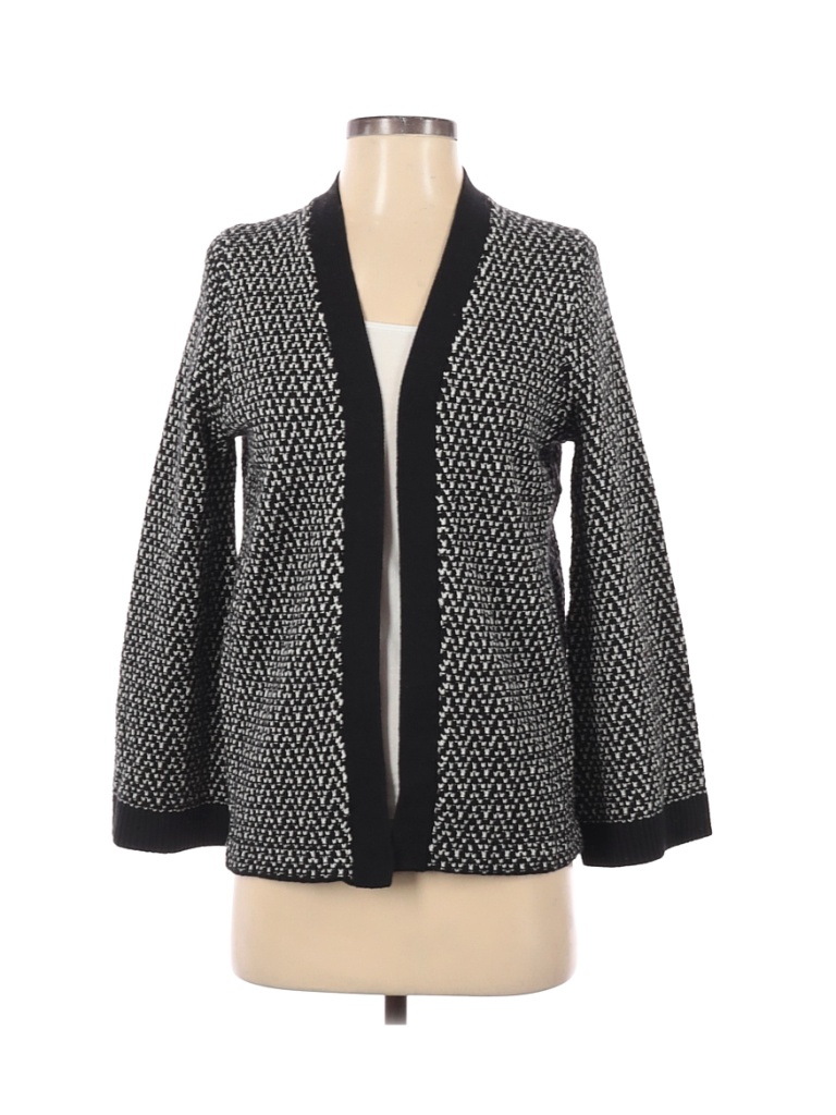 Ann Taylor LOFT Color Block Black Cardigan Size S - 86% off | thredUP