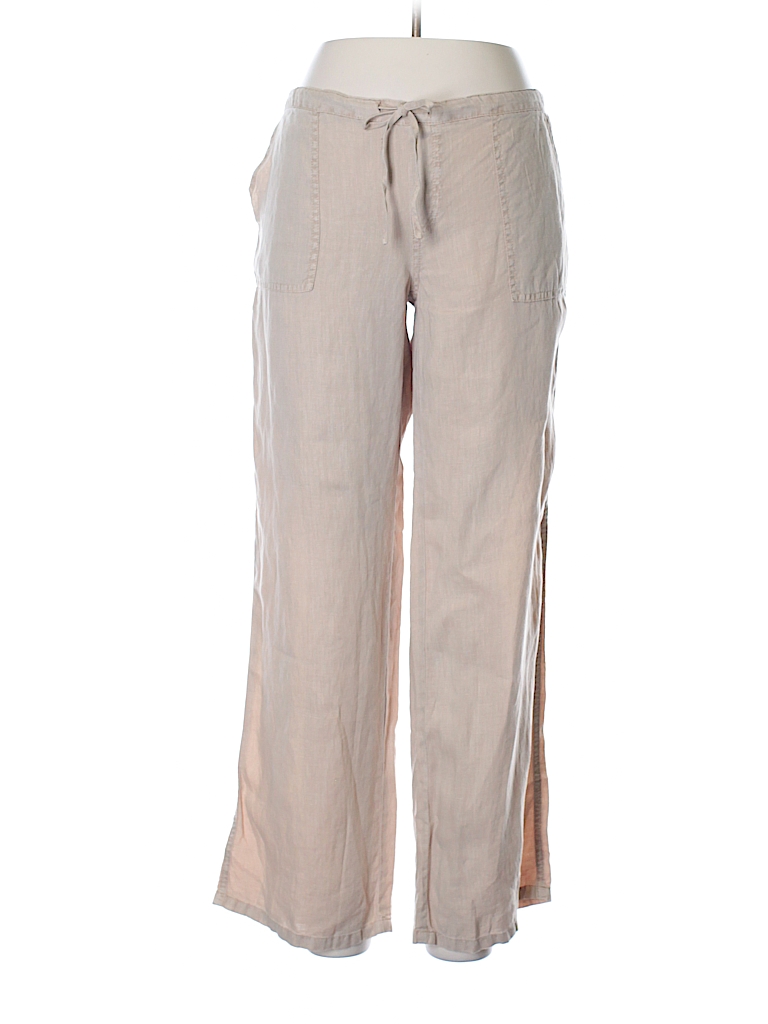 Victoria's Secret 100% Flax Tan Linen Pants Size 10 - 74% Off 