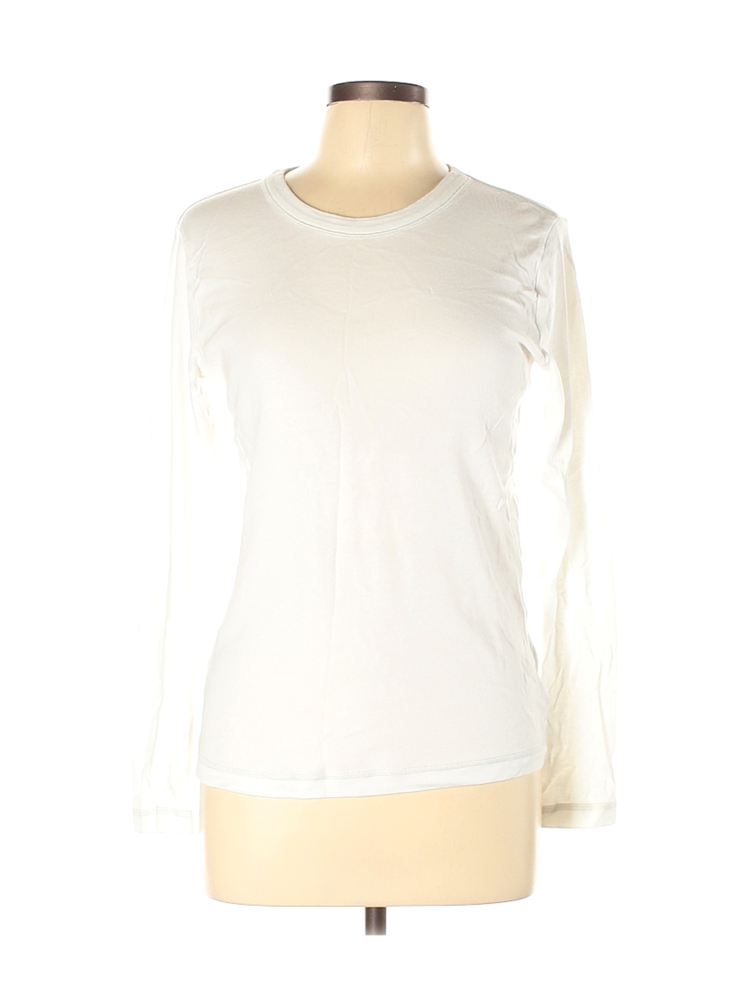 Gap Women White Long Sleeve T-Shirt L | eBay