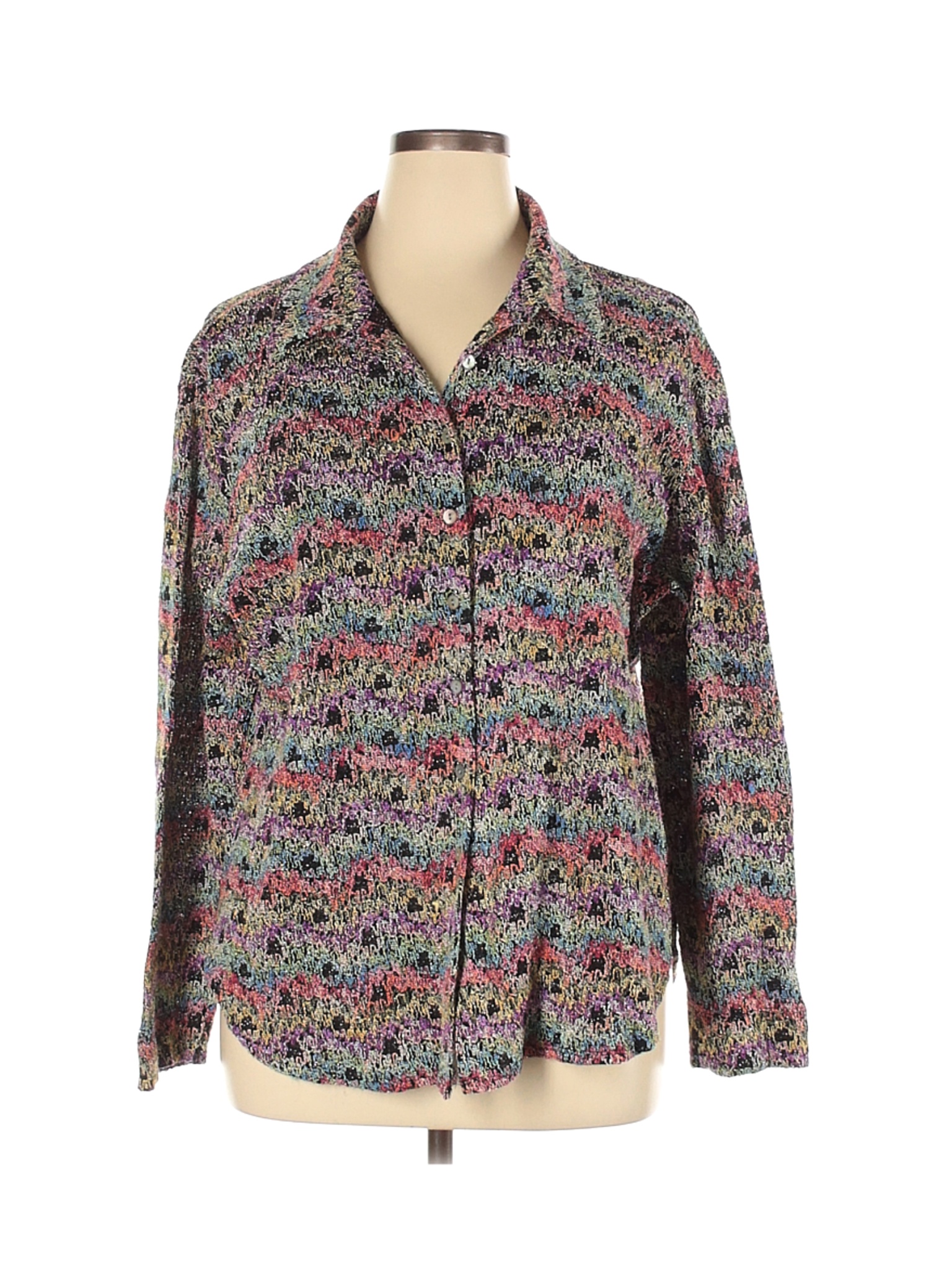 Chico's Design Women Purple Long Sleeve Top XL | eBay