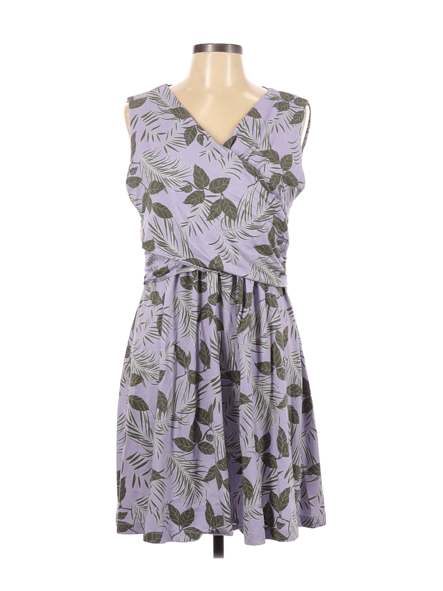 Lands' End Women Purple Casual Dress L | eBay