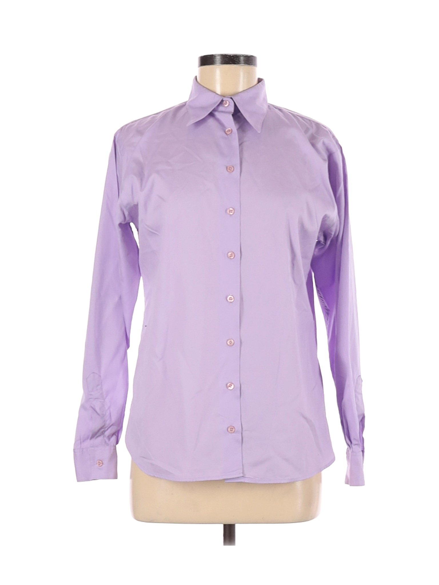 Pink Women Purple Long Sleeve Button-Down Shirt 8 | eBay