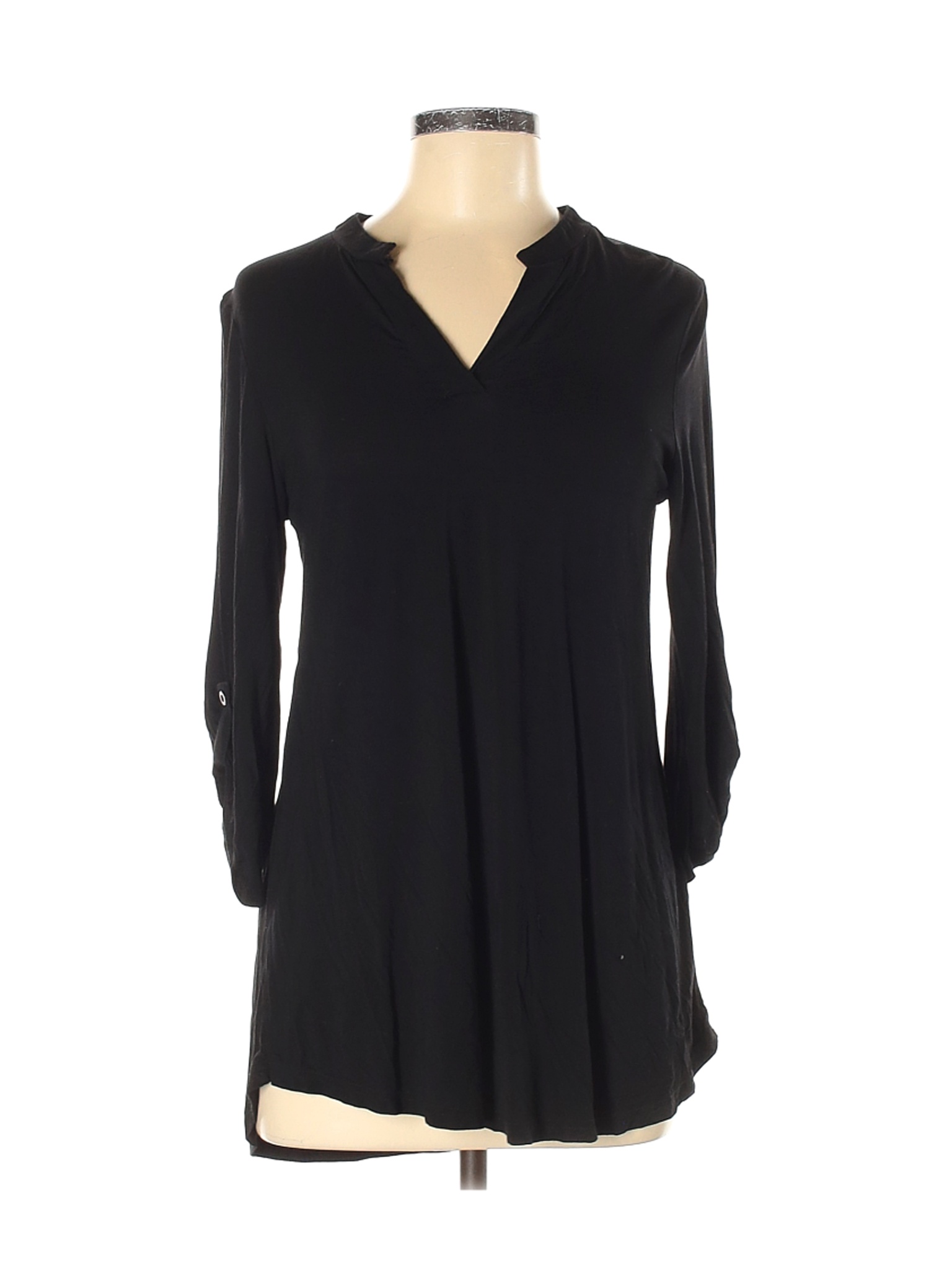 Zattcas Women Black 3/4 Sleeve Top M | eBay
