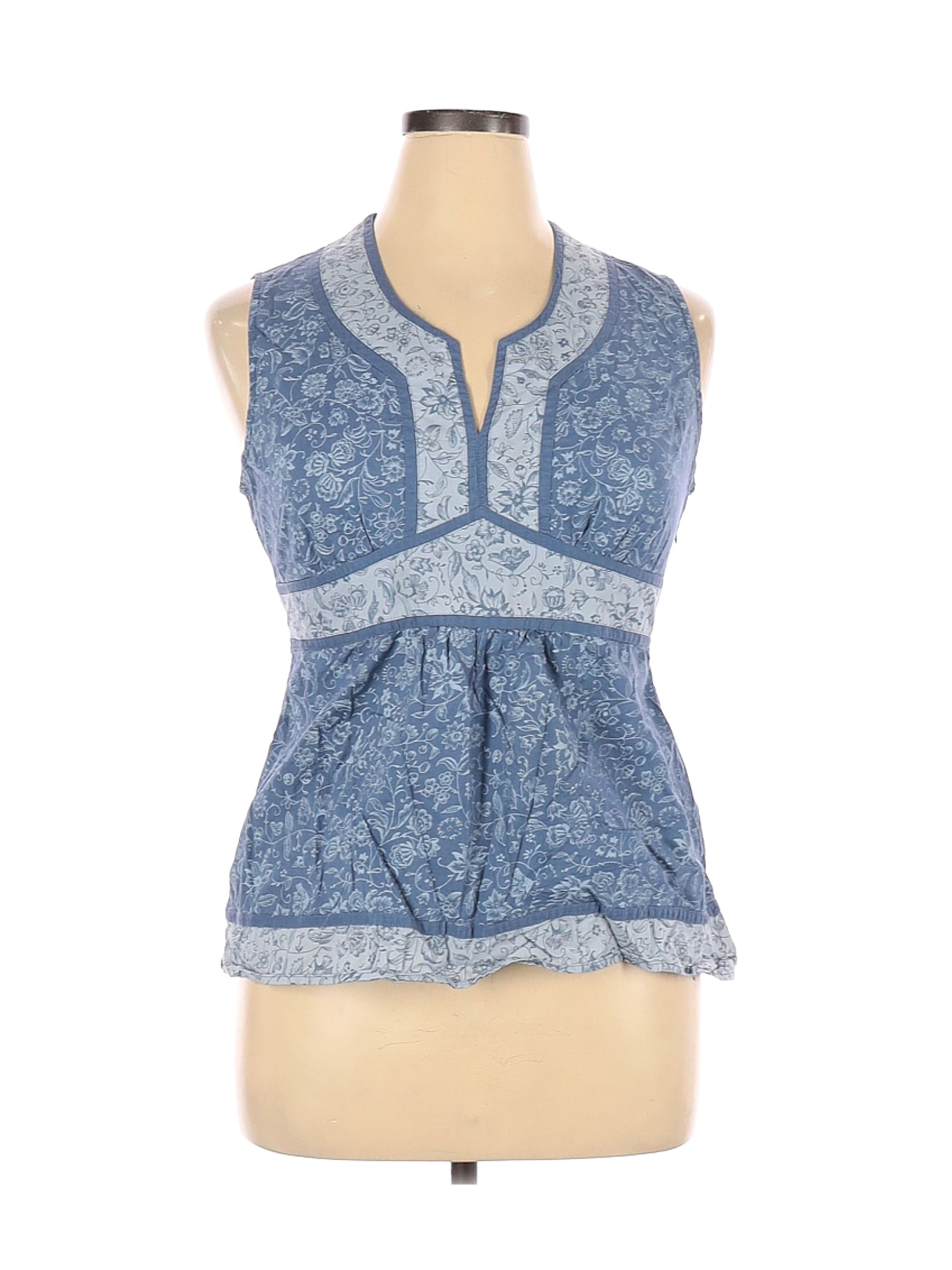 SONOMA life + style Women Blue Sleeveless Blouse XL Petites | eBay