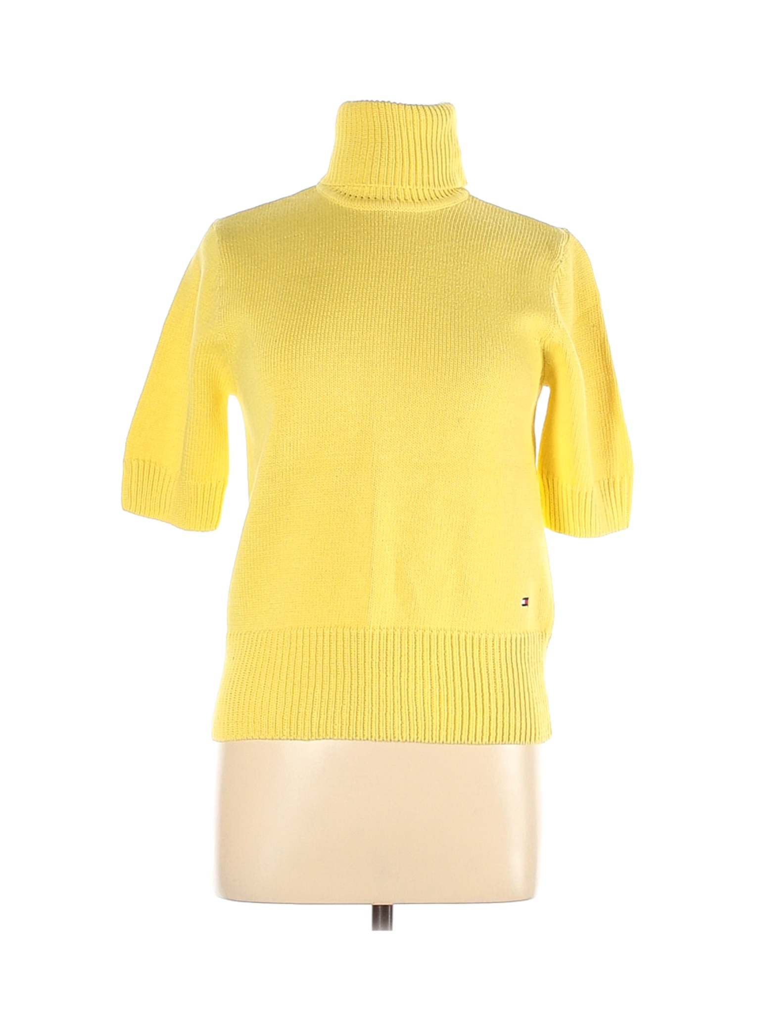Tommy Hilfiger Women Yellow Turtleneck Sweater L Ebay