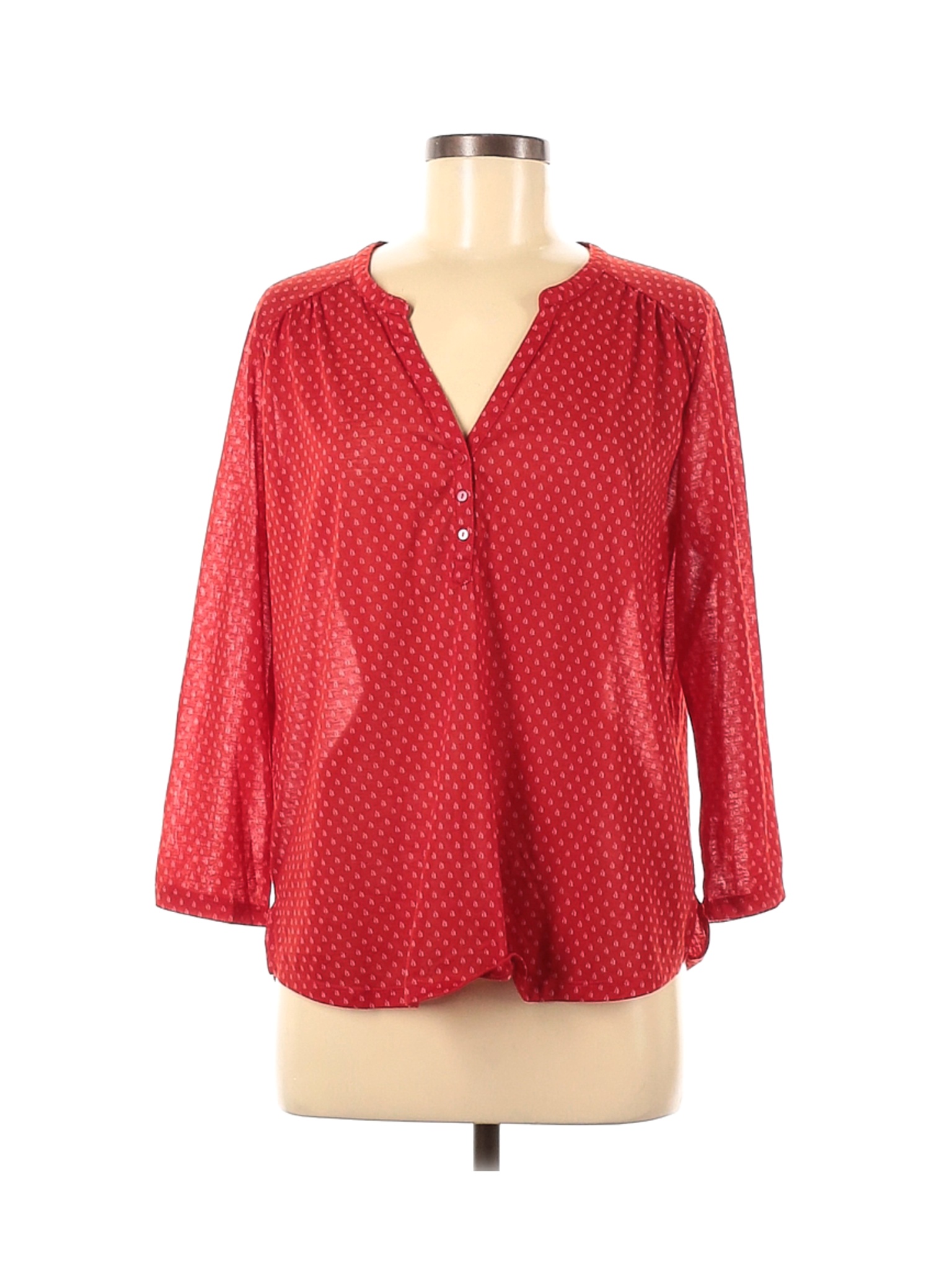 H&M Women Red Long Sleeve Blouse M | eBay