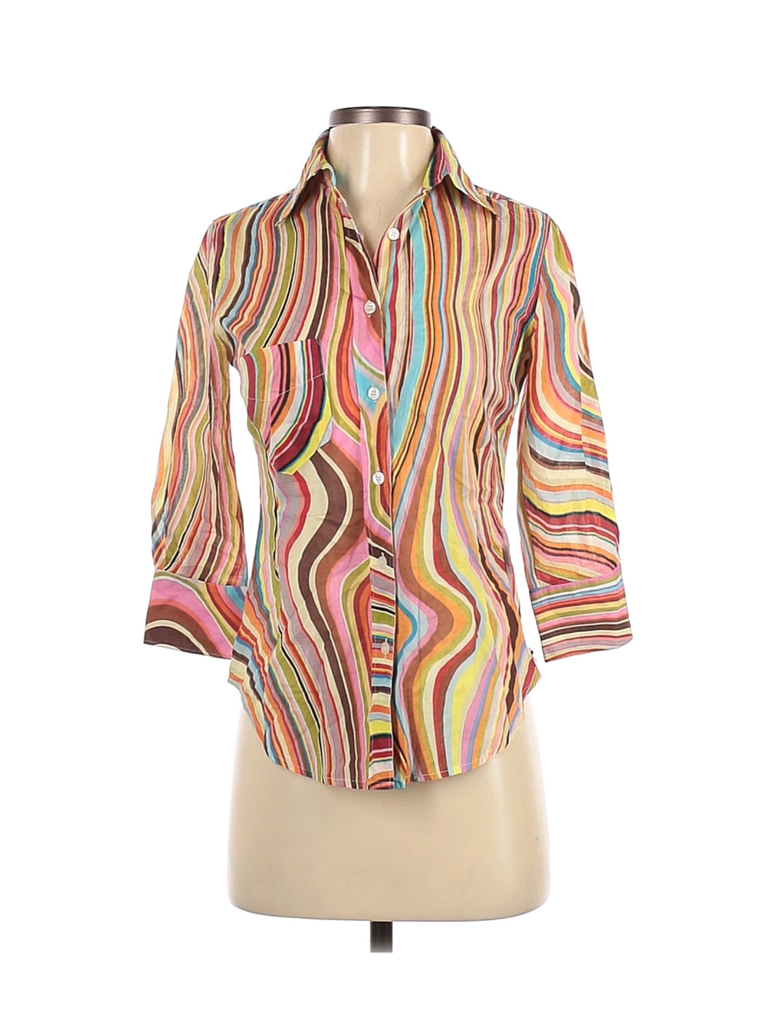 Paul Smith Women Brown Long Sleeve Button-Down Shirt 38 eur | eBay