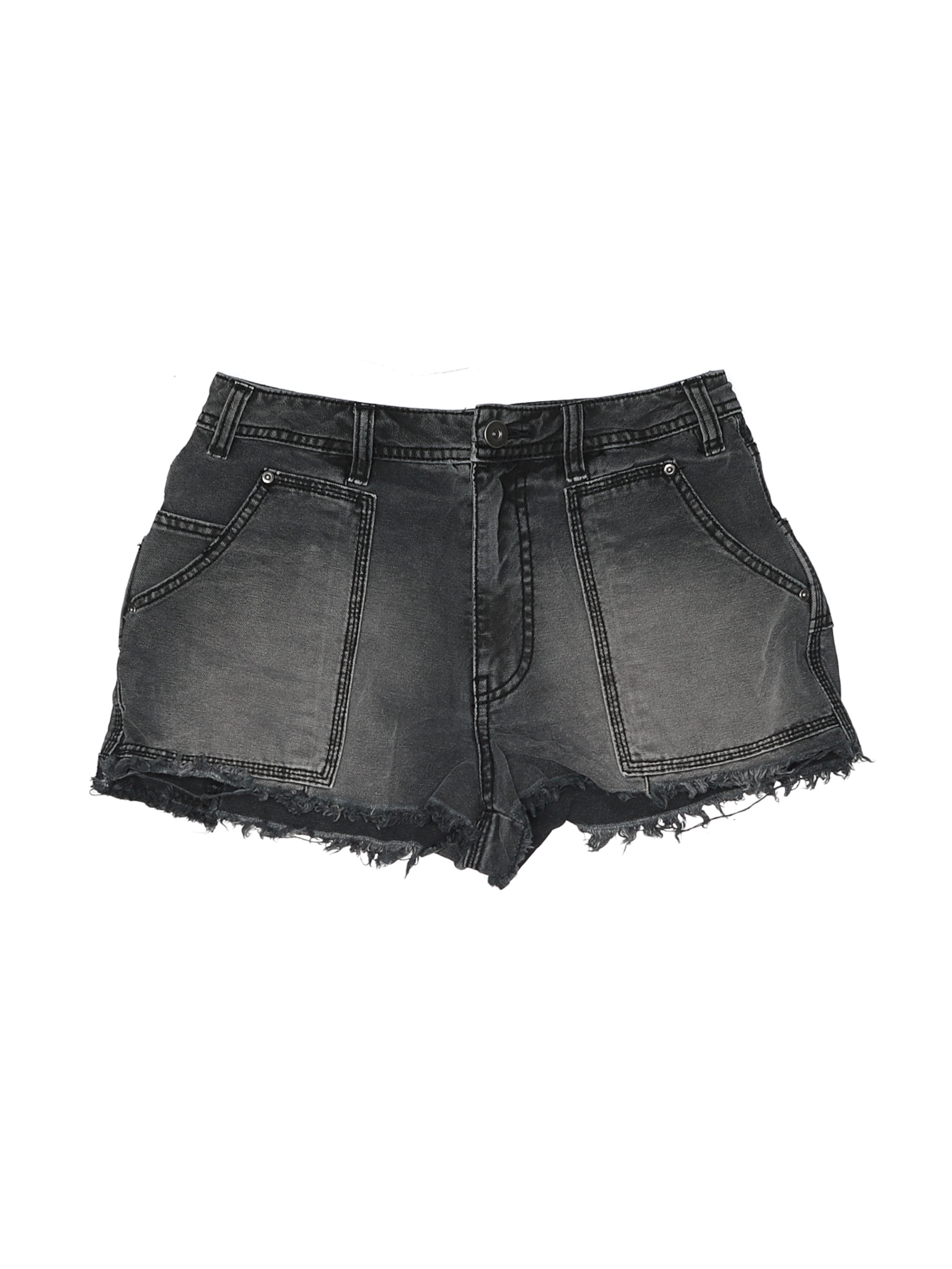 Free People Women Gray Denim Shorts 4 | eBay