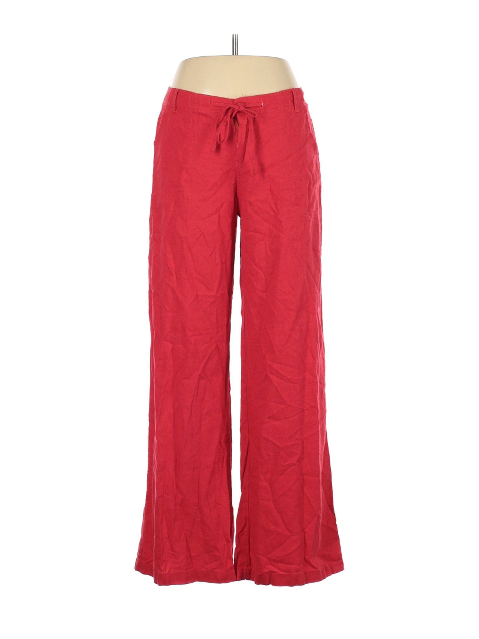 Just Living Women Red Linen Pants L | eBay