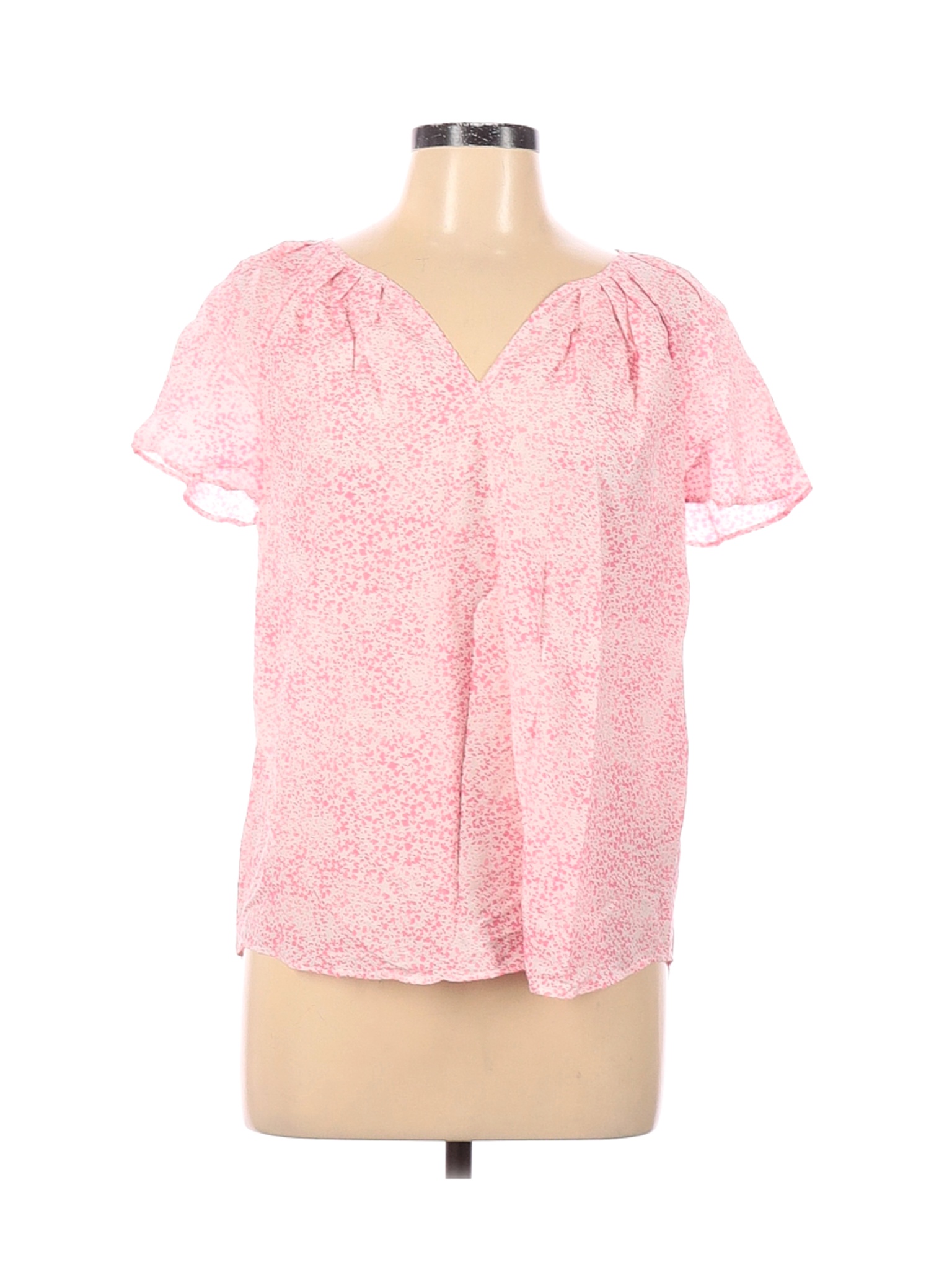 Gap Women Pink Short Sleeve Blouse L | eBay