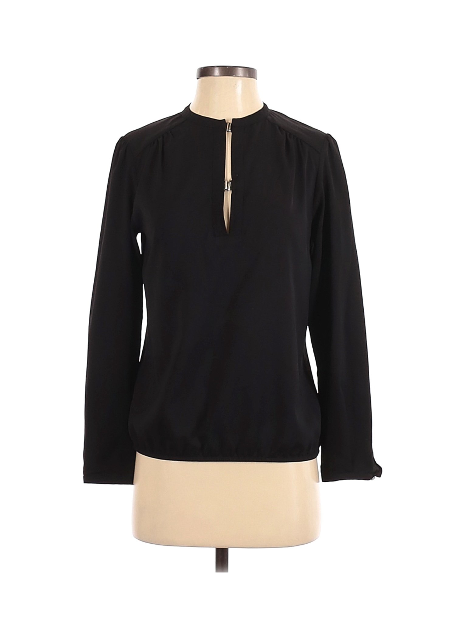 Zara Basic Women Black Long Sleeve Blouse XS | eBay