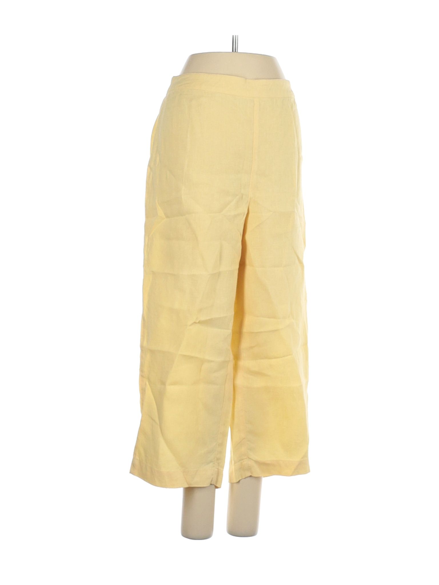 yellow linen pants womens