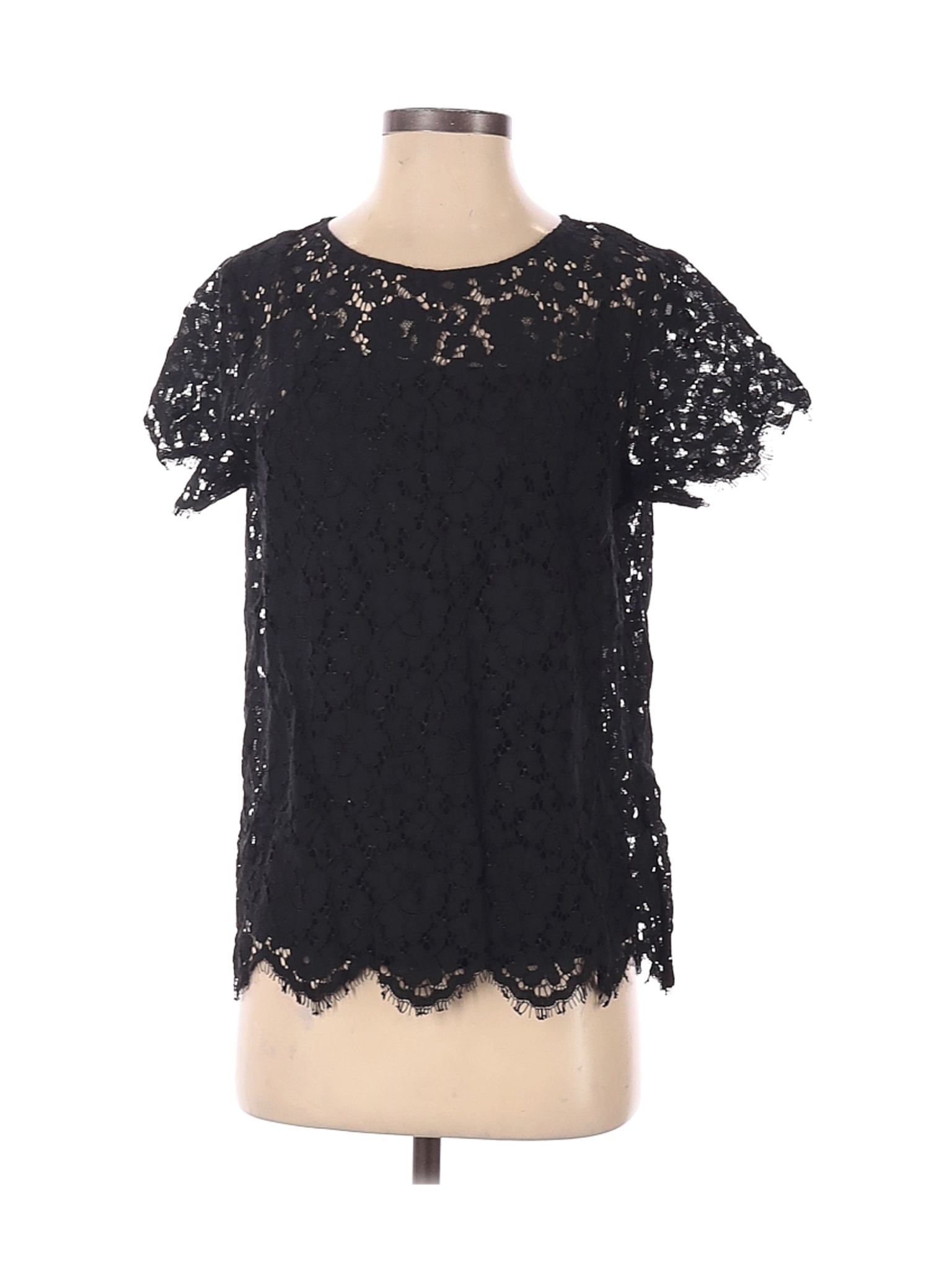 Rafaella Women Black Short Sleeve Blouse S | eBay