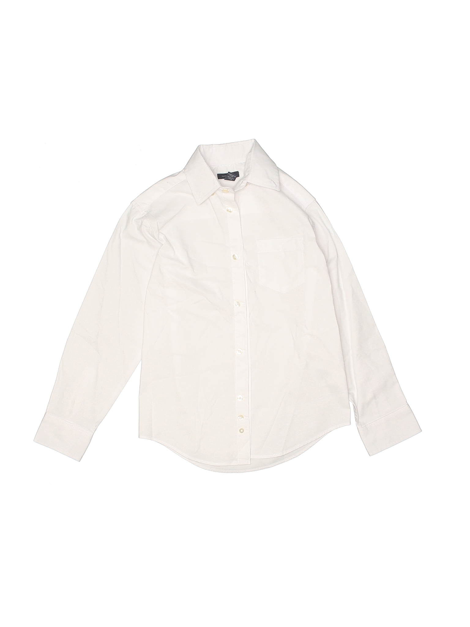 Tommy Hilfiger Boys White Long Sleeve Button-Down Shirt 8 | eBay