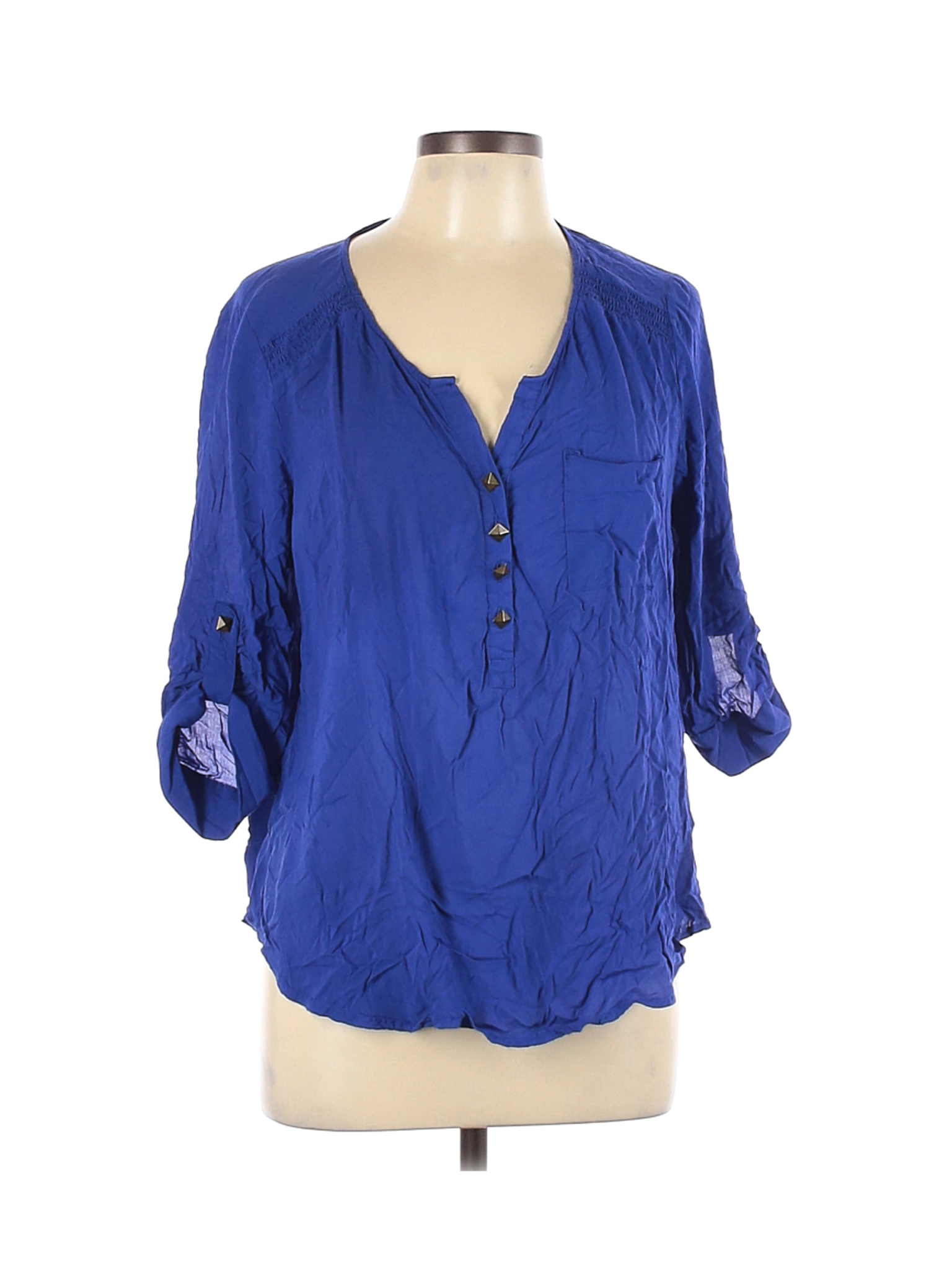 Torrid Women Blue Long Sleeve Blouse L Plus | eBay