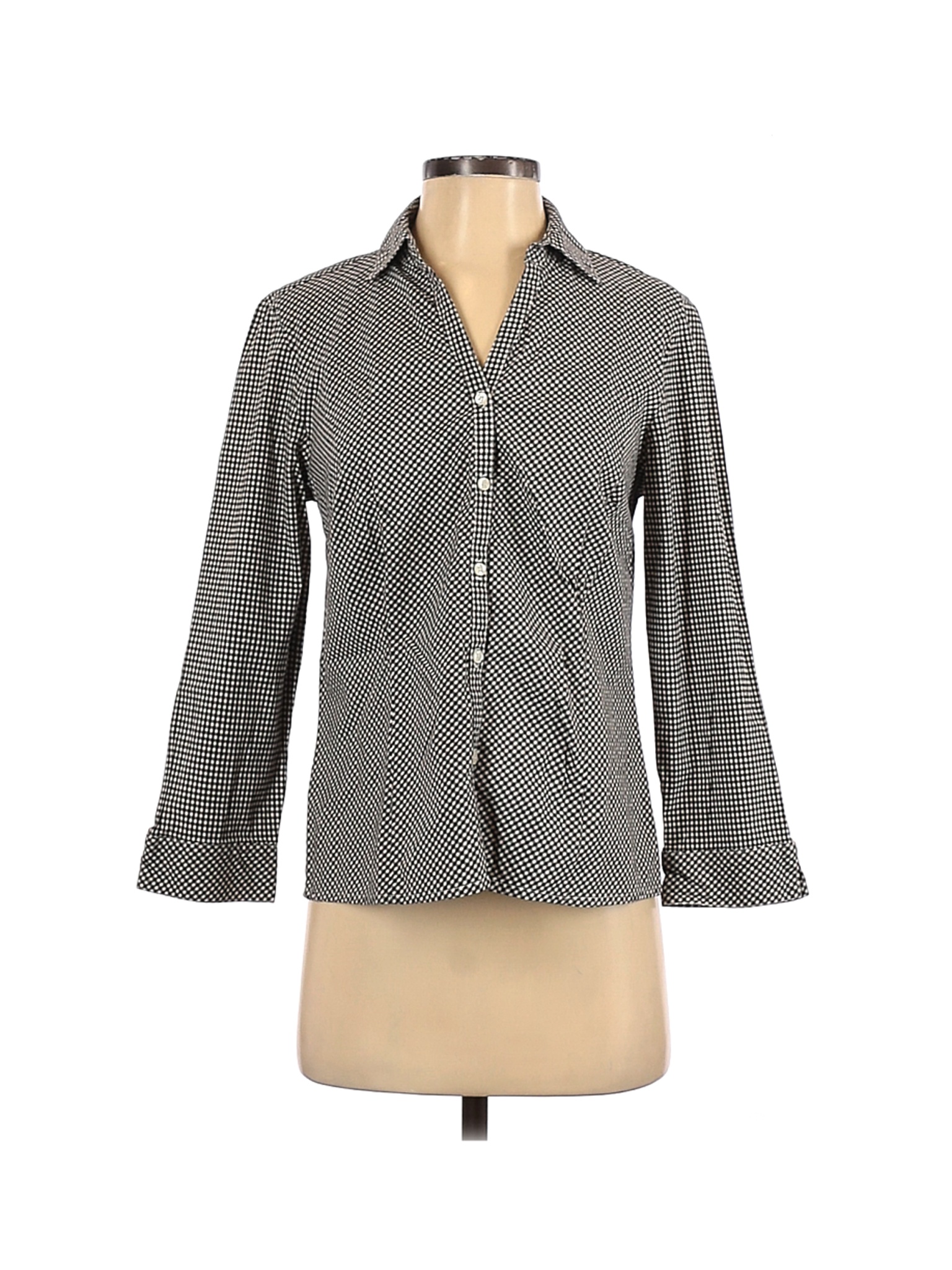 SONOMA life + style Women Black Long Sleeve Button-Down Shirt S | eBay