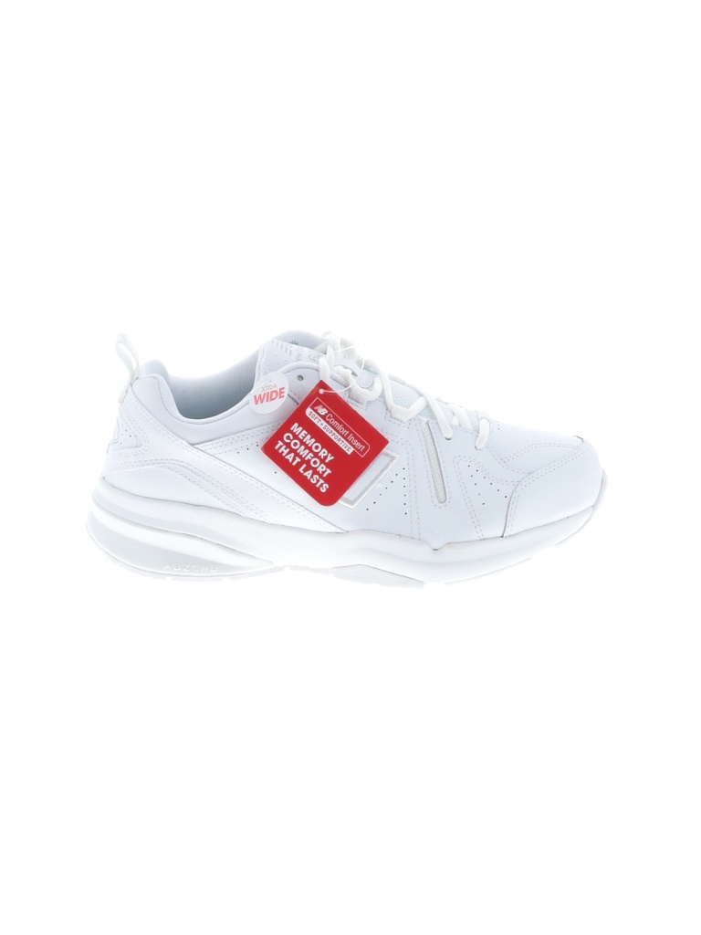 solid white new balance shoes