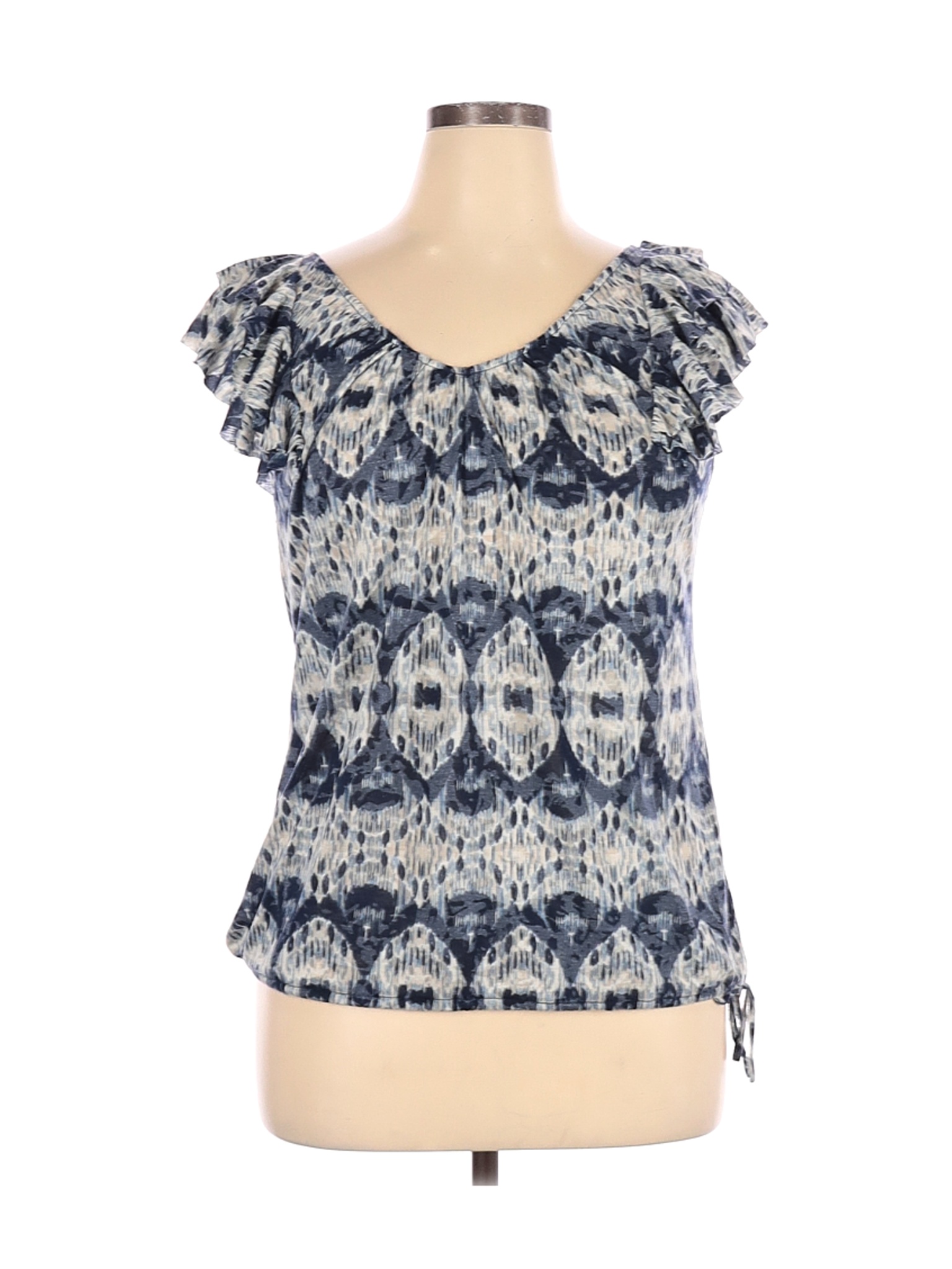 INC International Concepts Women Blue Short Sleeve Top XL | eBay