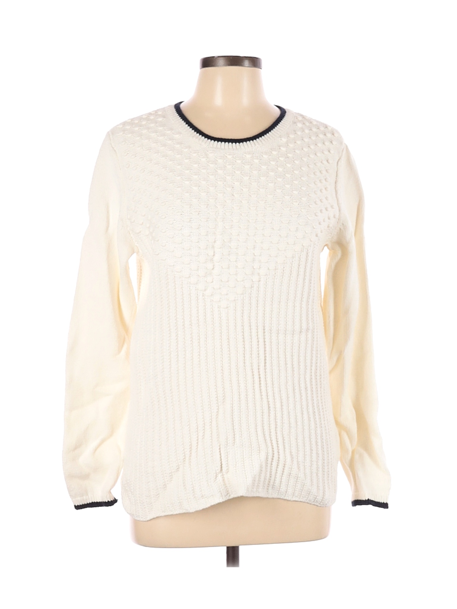 Talbots Women Ivory Pullover Sweater L | eBay