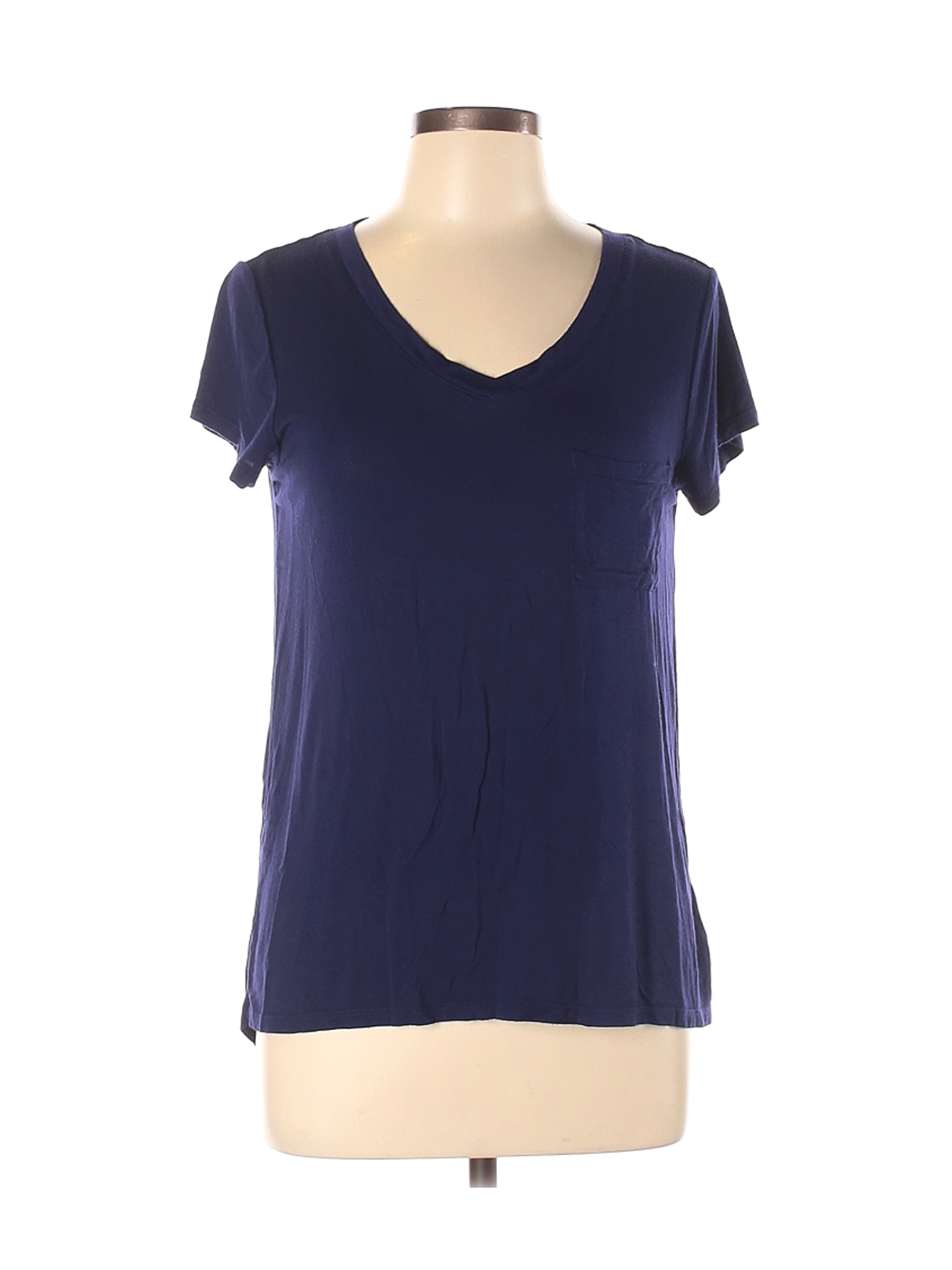 Cable & Gauge Women Blue Short Sleeve T-Shirt L | eBay