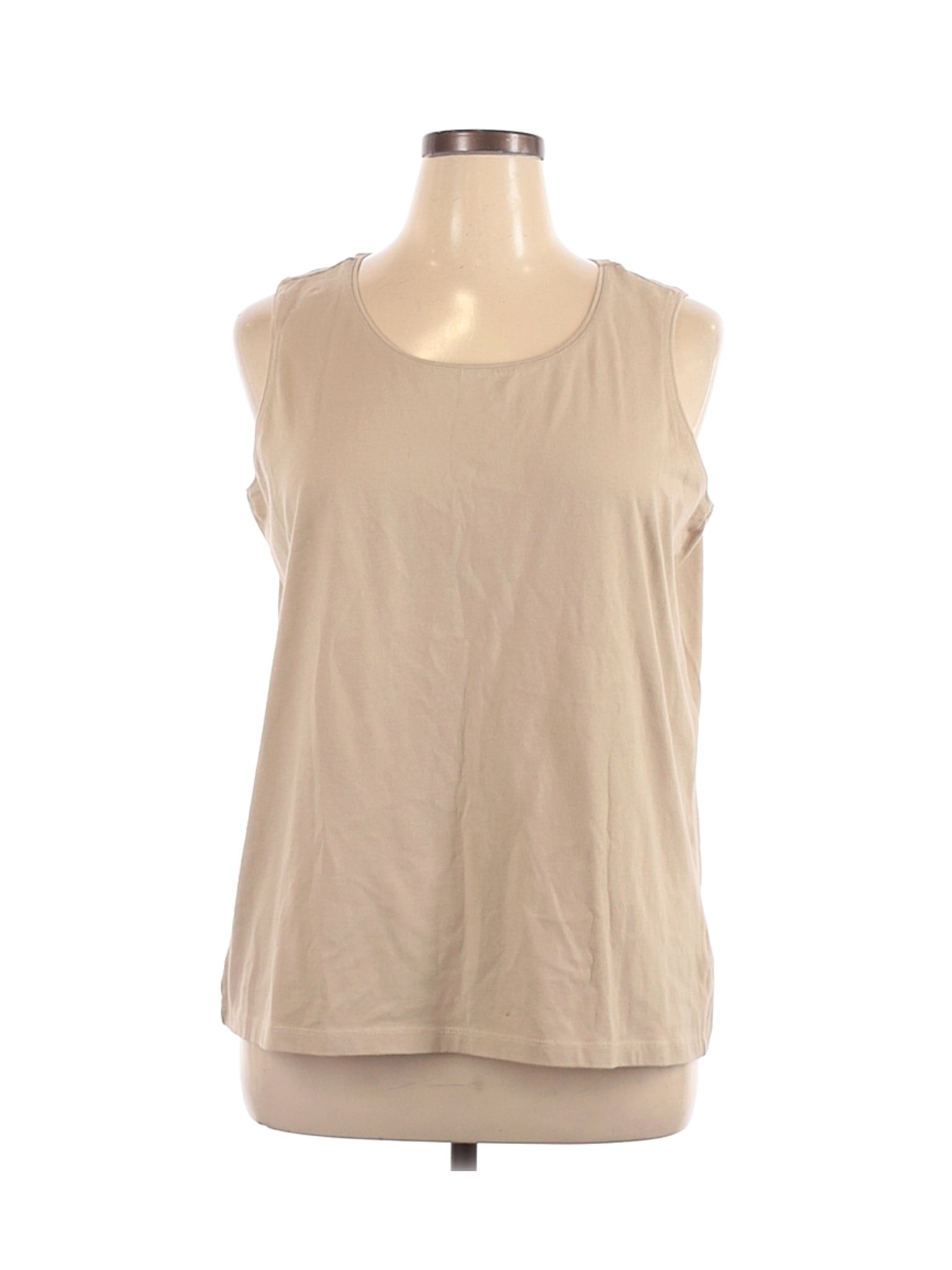 Coral Bay Women Brown Sleeveless T-Shirt 1X Plus | eBay