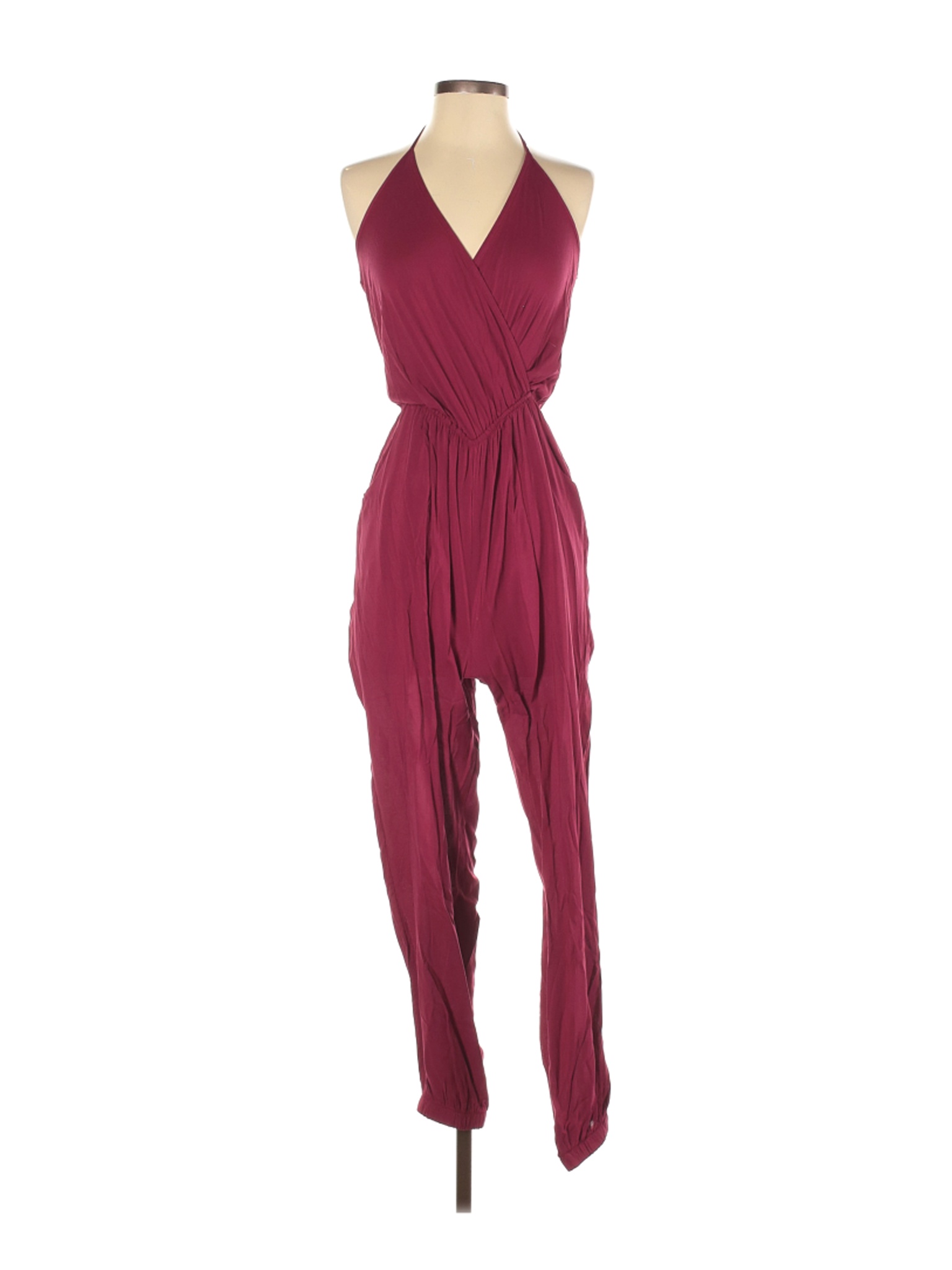 lulu's red halter jumpsuit with louis vuitton belt. Obsessed with