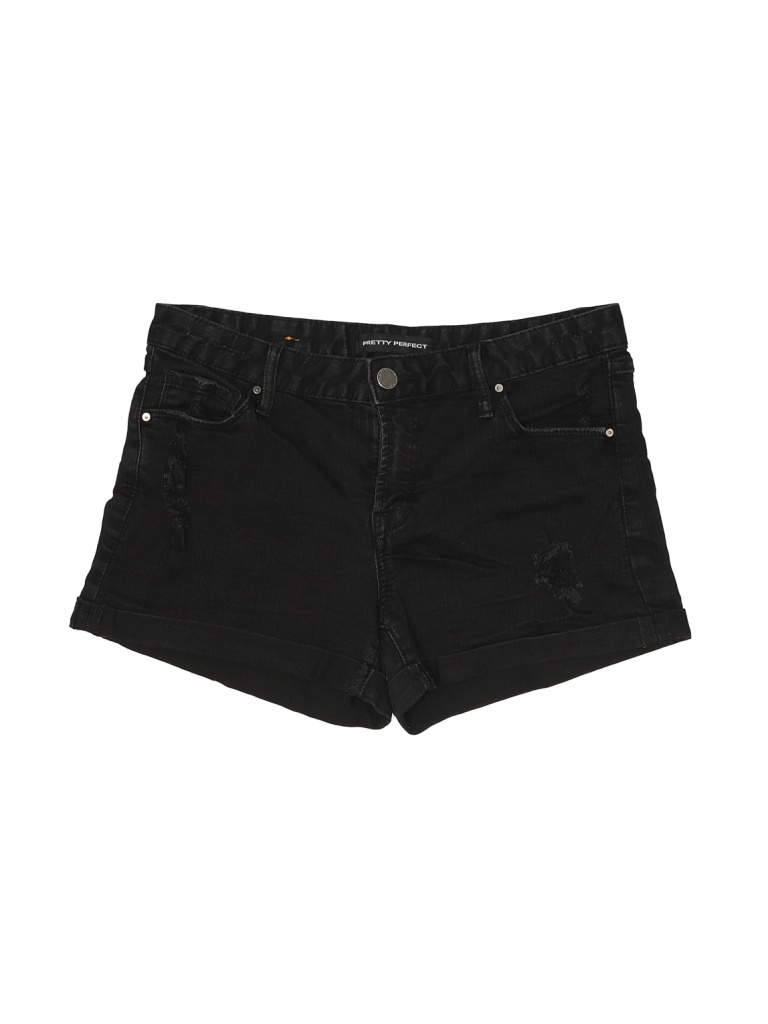 Assorted Brands 100% Cotton Solid Black Denim Shorts Size 9 - 77% off ...