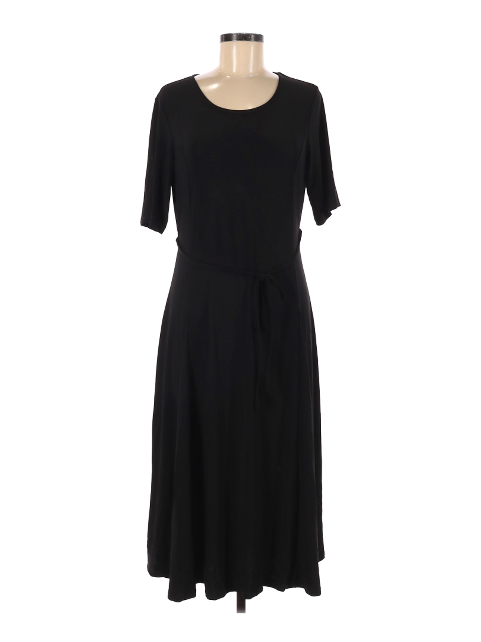 NWT Nina Leonard Women Black Casual Dress M Petites | eBay