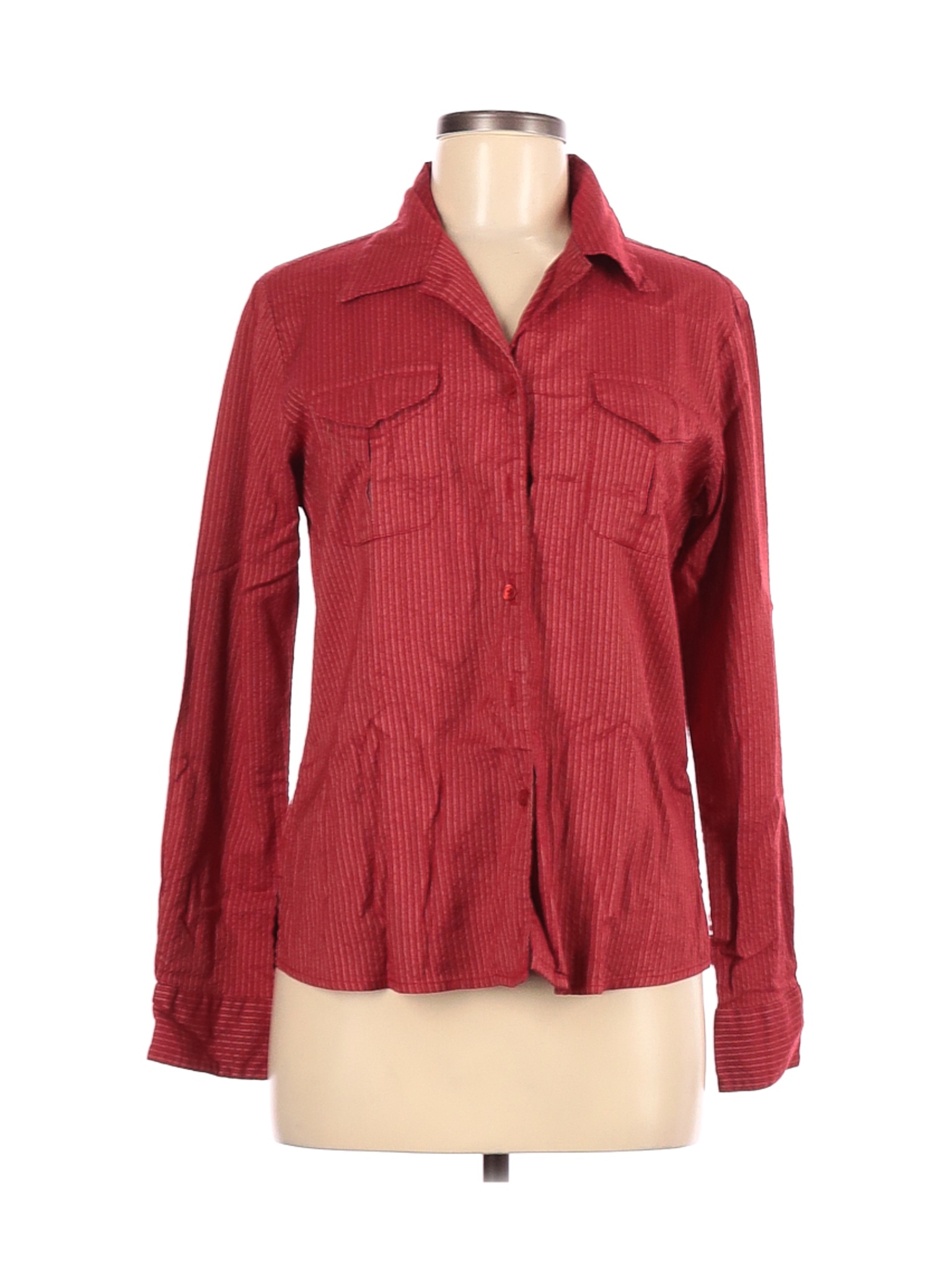 red long sleeve shirt plus size