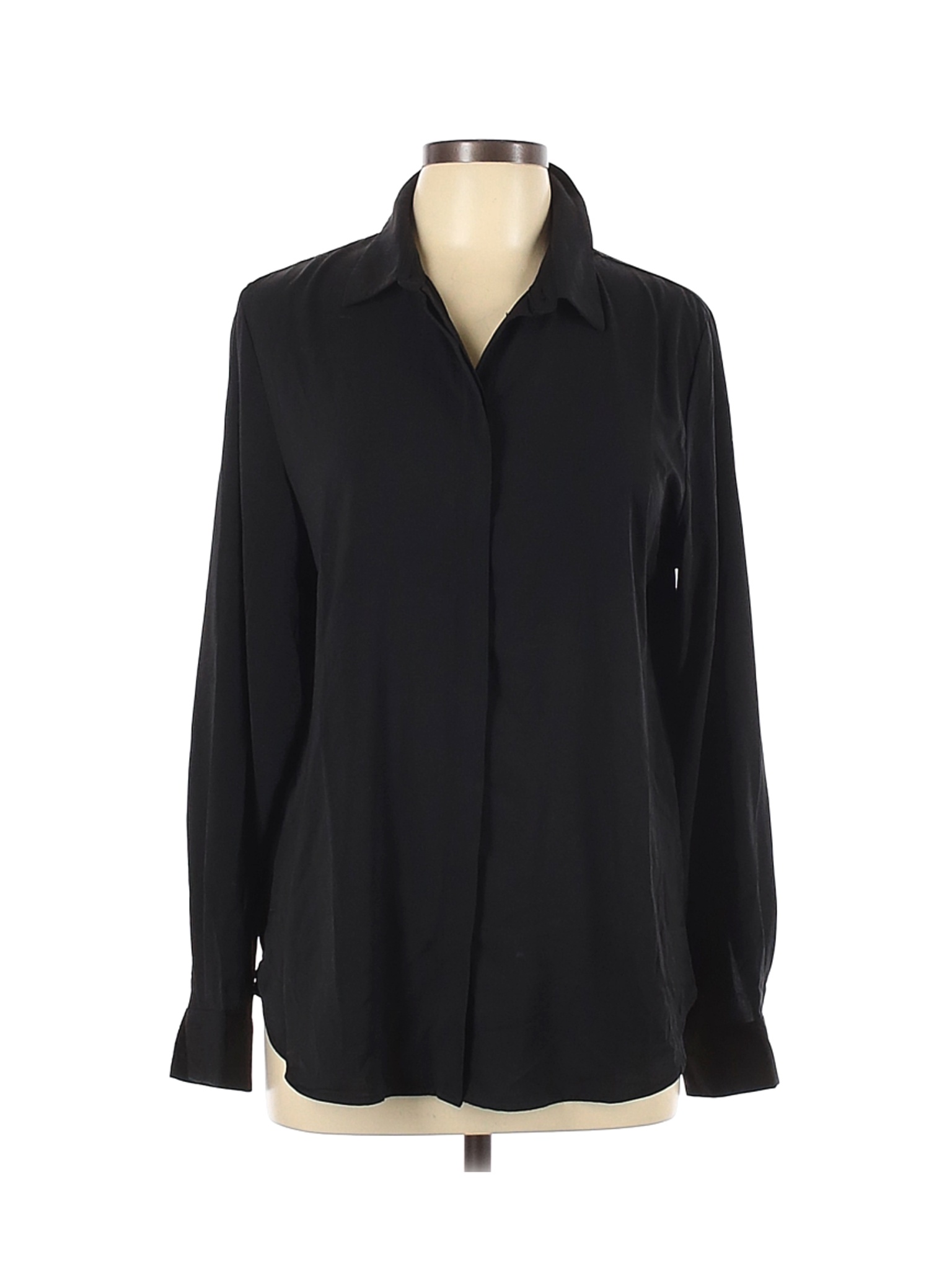 H&M Women Black Long Sleeve Blouse 10 | eBay