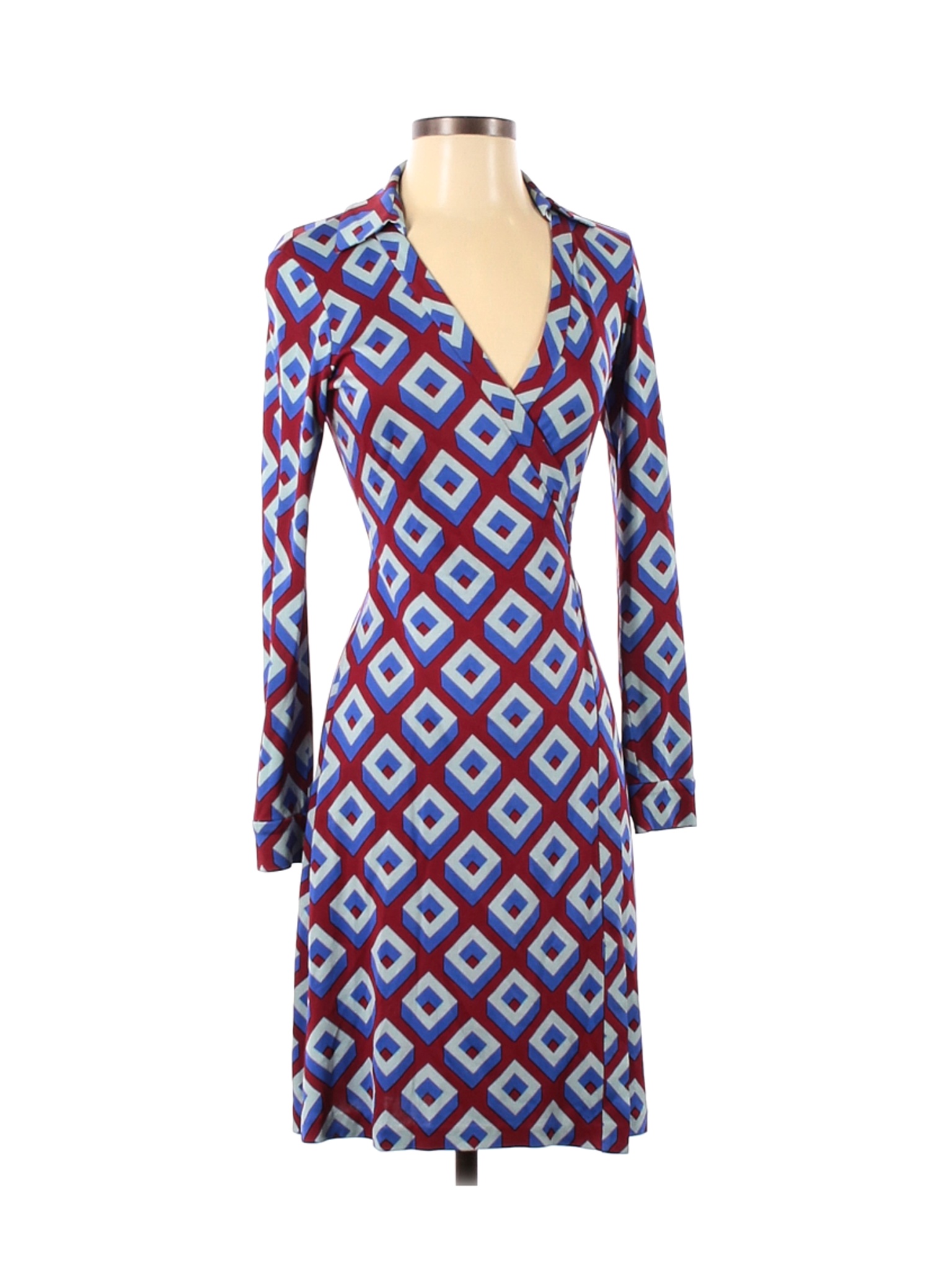 Diane von Furstenberg Women Red Casual Dress 4 | eBay