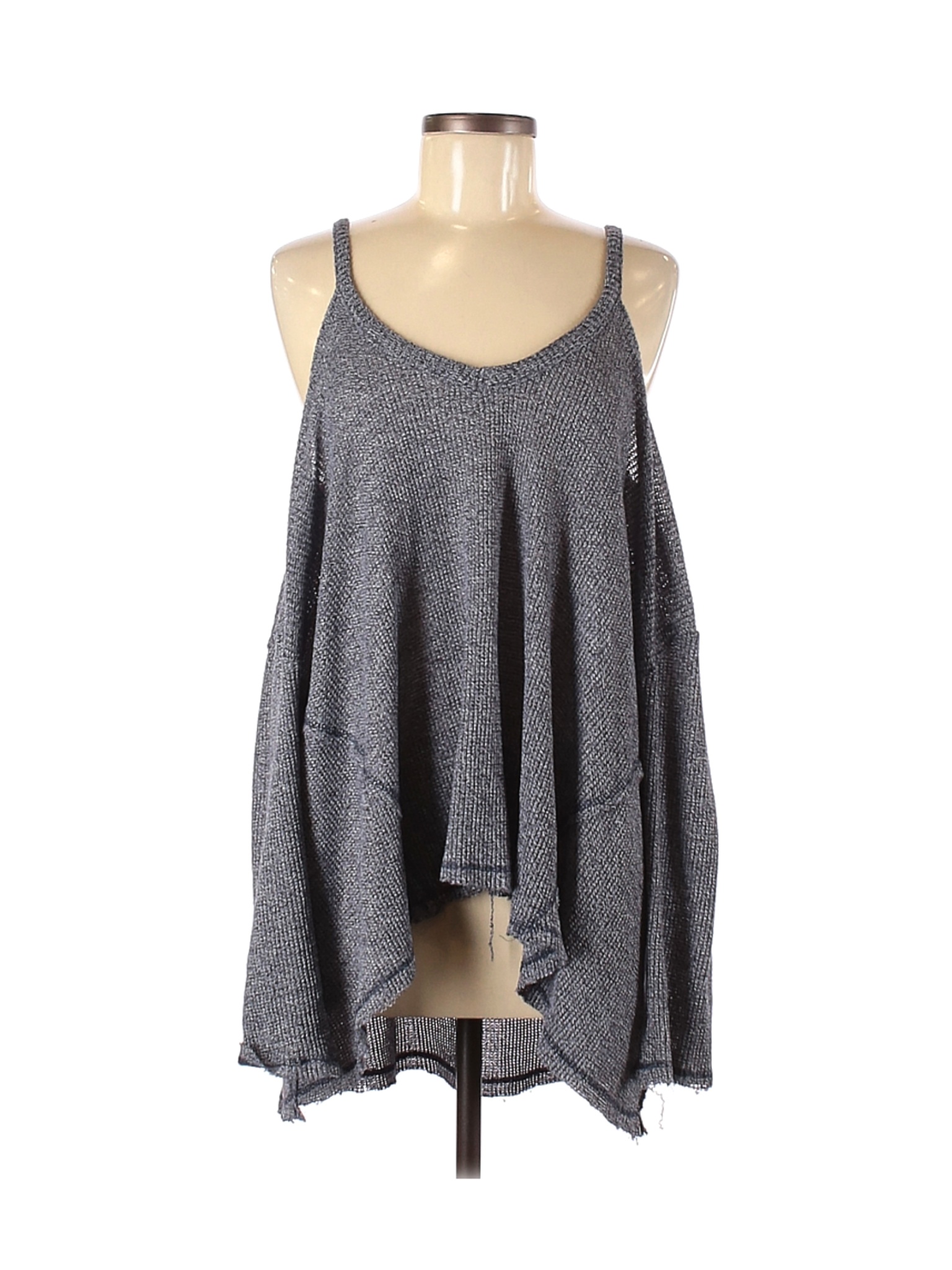 Deletta Women Gray 3/4 Sleeve Top M | eBay