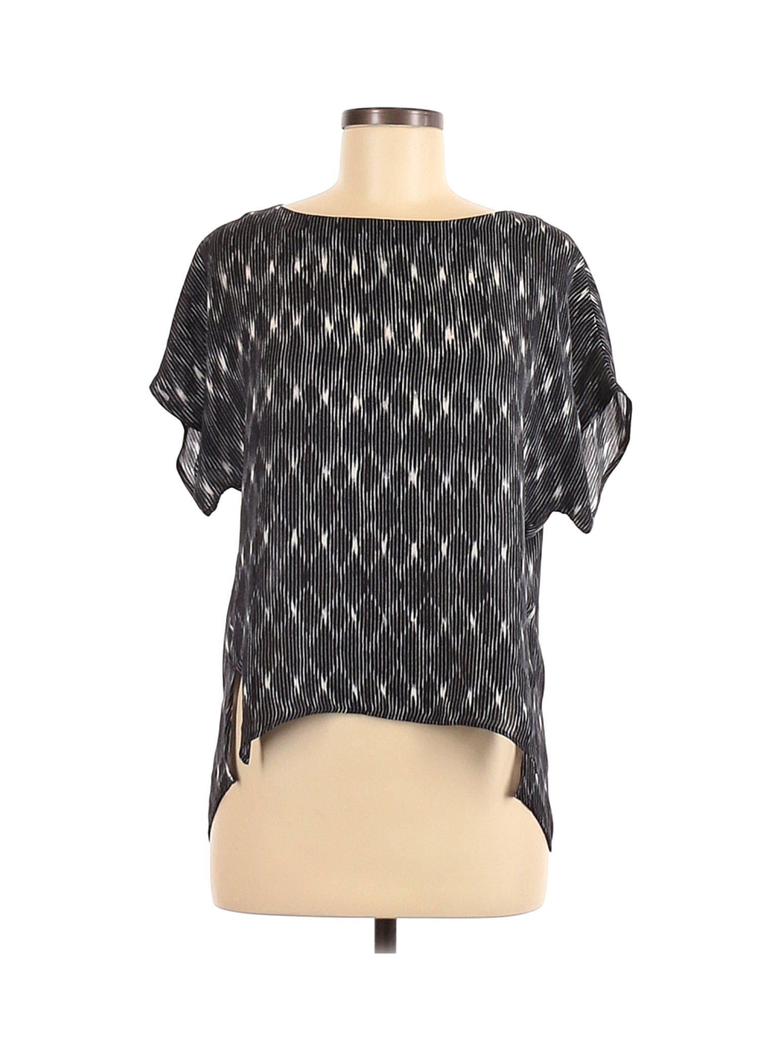 Brochu Walker Women Black Short Sleeve Silk Top M | eBay