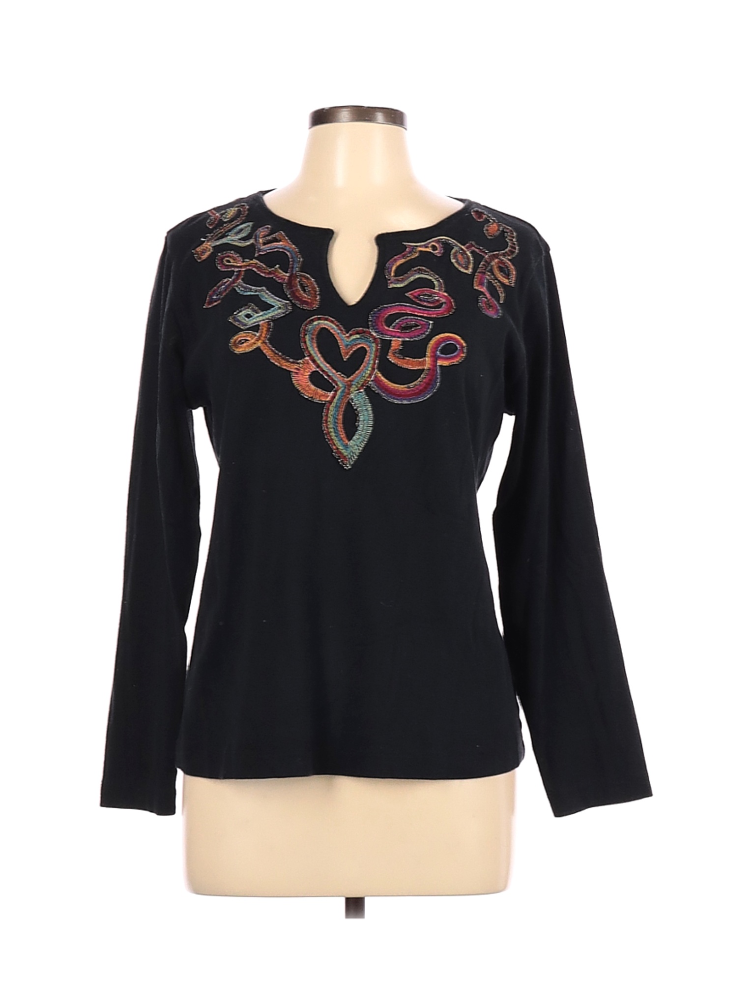 black long sleeve graphic tee